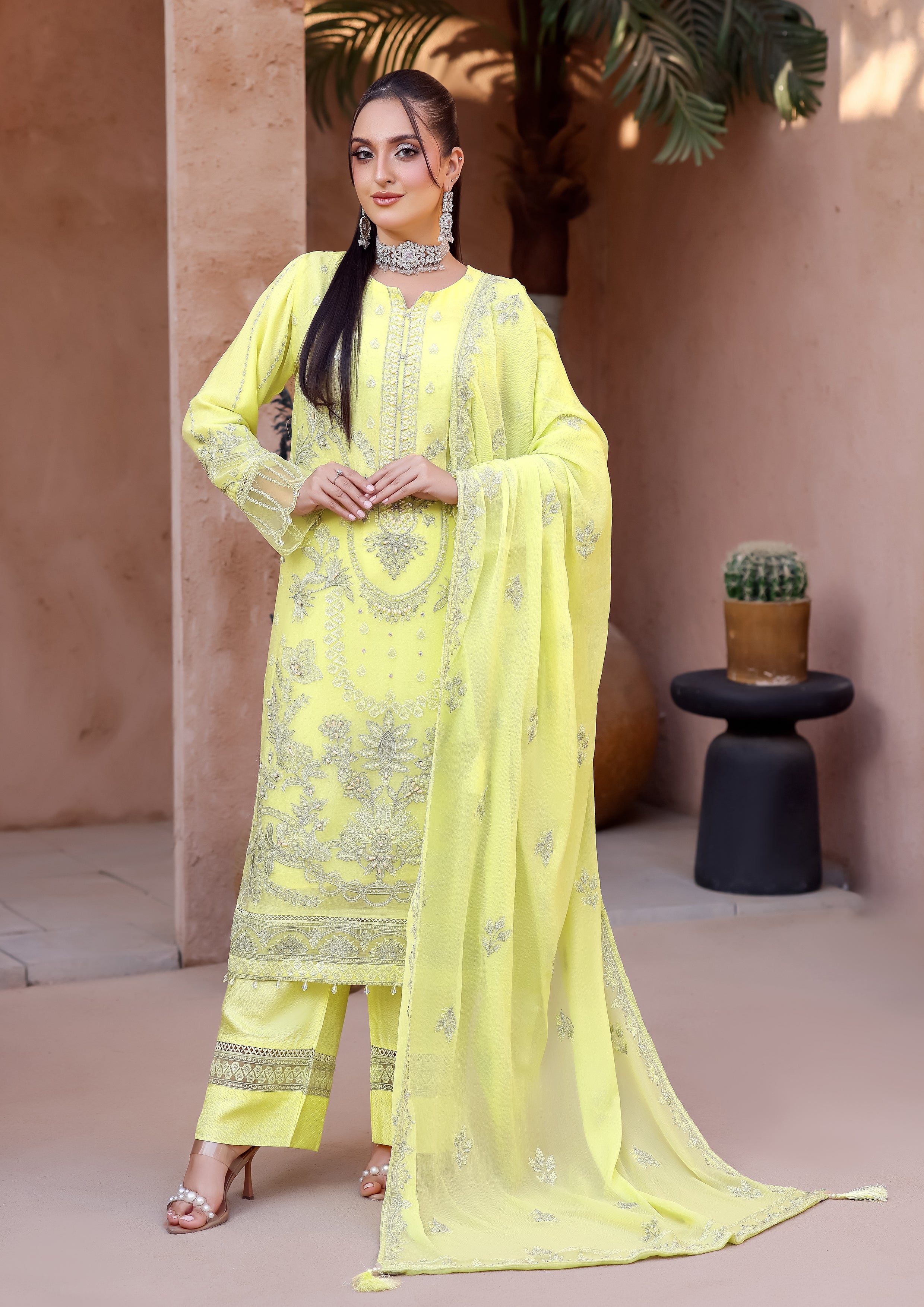 Kaira BN-9987 - 3 Piece Stitched Fancy Heavy Embroidered - Bint-e-Noor