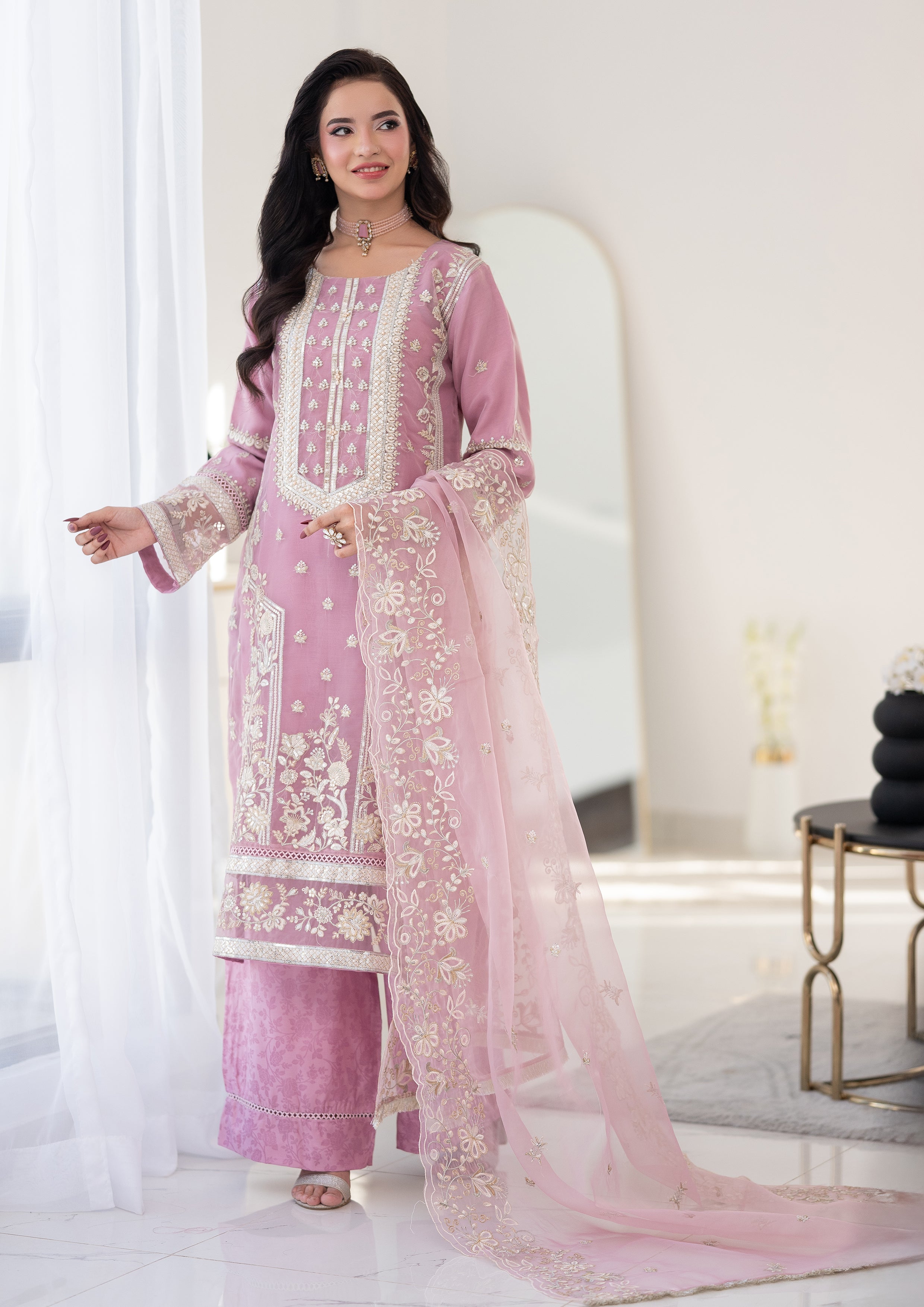 Aishal BN-1127 - 3 Piece Stitched Fancy Heavy Embroidered - Bint-e-Noor