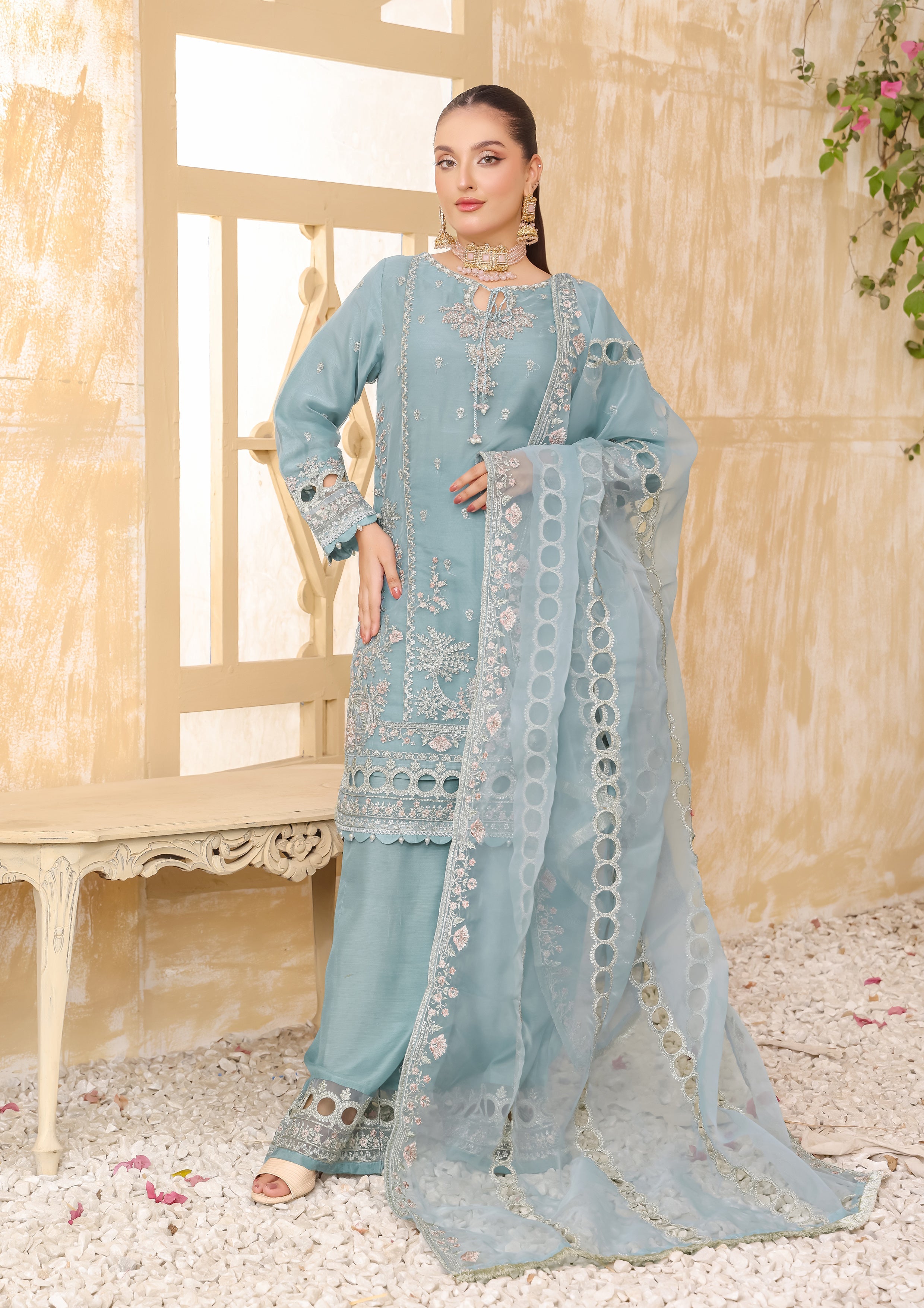Rania BN-9977 - 3 Piece Stitched Fancy Heavy Embroidered - Bint-e-Noor