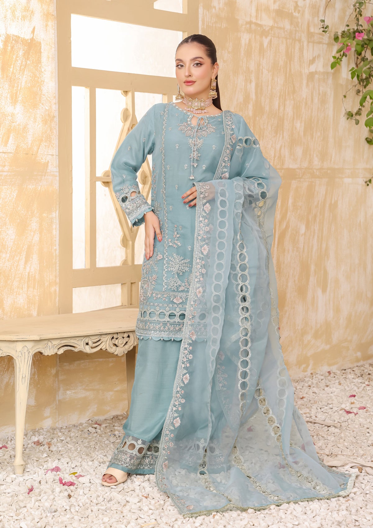 Rania BN-9977 - 3 Piece Stitched Fancy Heavy Embroidered - Bint-e-Noor
