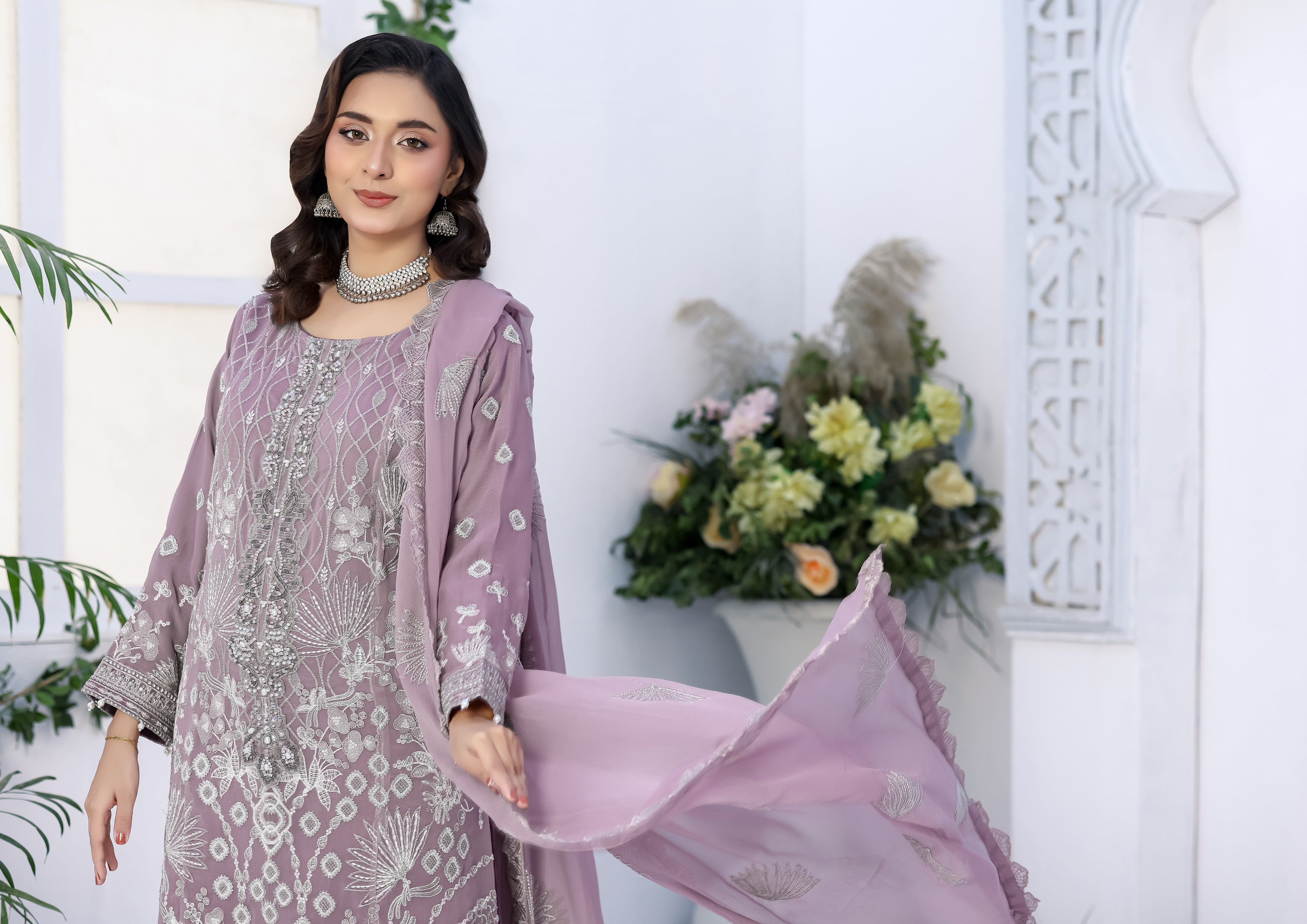 Talia BN-1075 - 3 Piece Stitched Fancy Heavy Embroidered - Bint-e-Noor