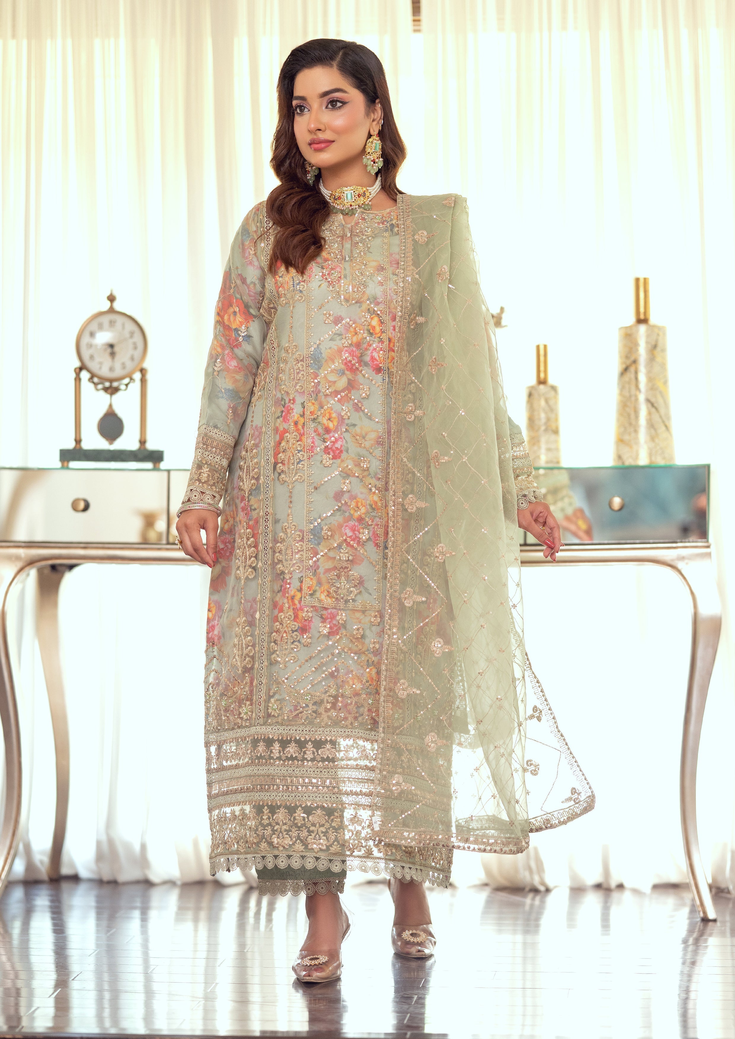 Zoraline BN-1071 - 3 Piece Stitched Fancy Heavy Embroidered - Bint-e-Noor
