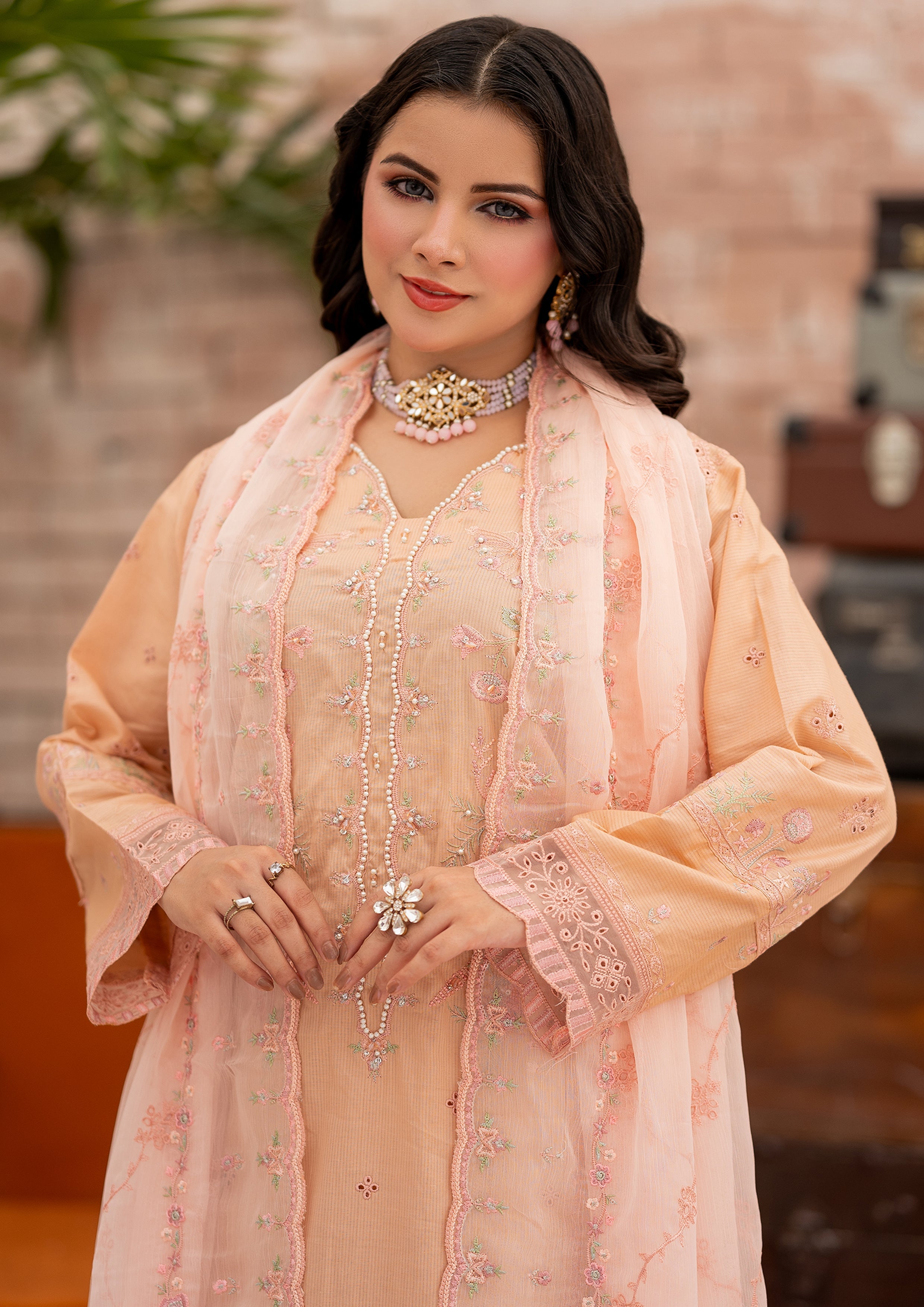 Sameeha BN-1107 - 3 Piece Stitched Fancy Heavy Embroidered - Bint-e-Noor