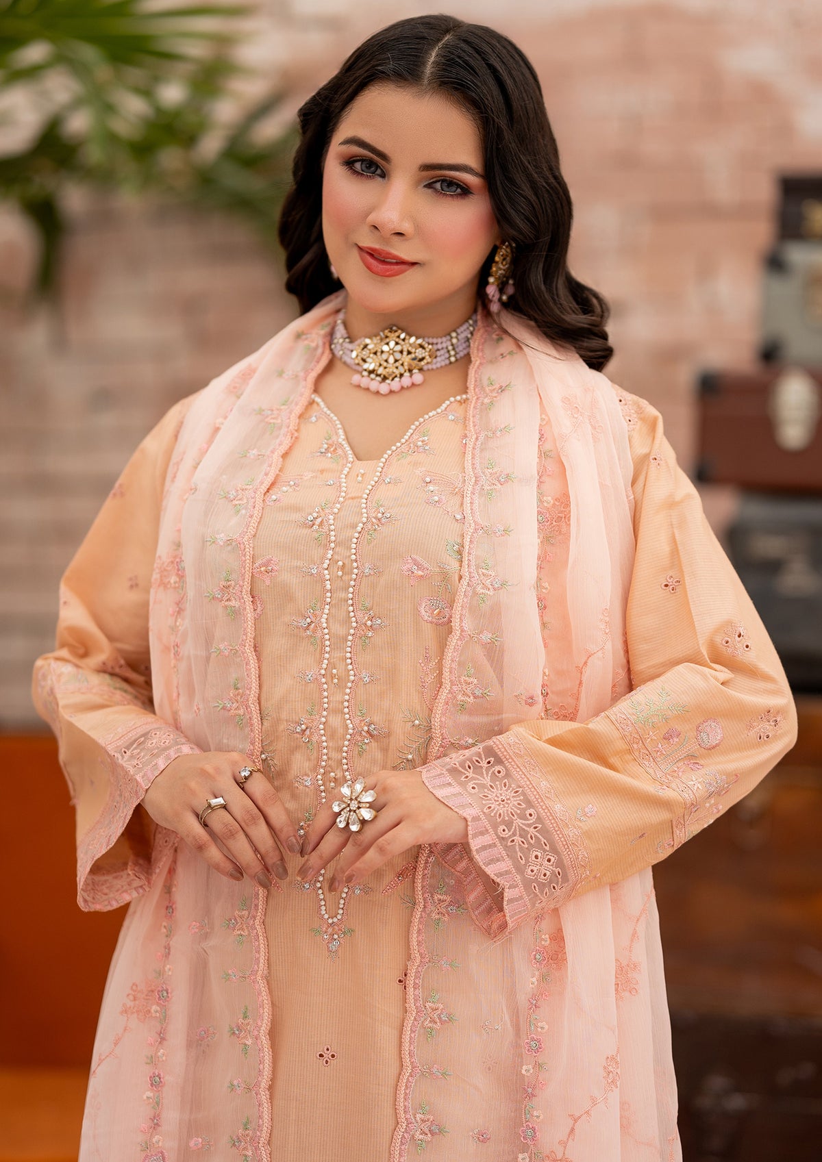 Sameeha BN-1107 - 3 Piece Stitched Fancy Heavy Embroidered - Bint-e-Noor