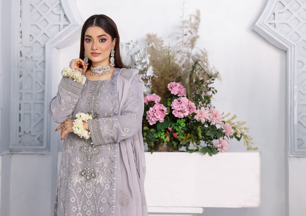 Talia BN-1076 - 3 Piece Stitched Fancy Heavy Embroidered - Bint-e-Noor