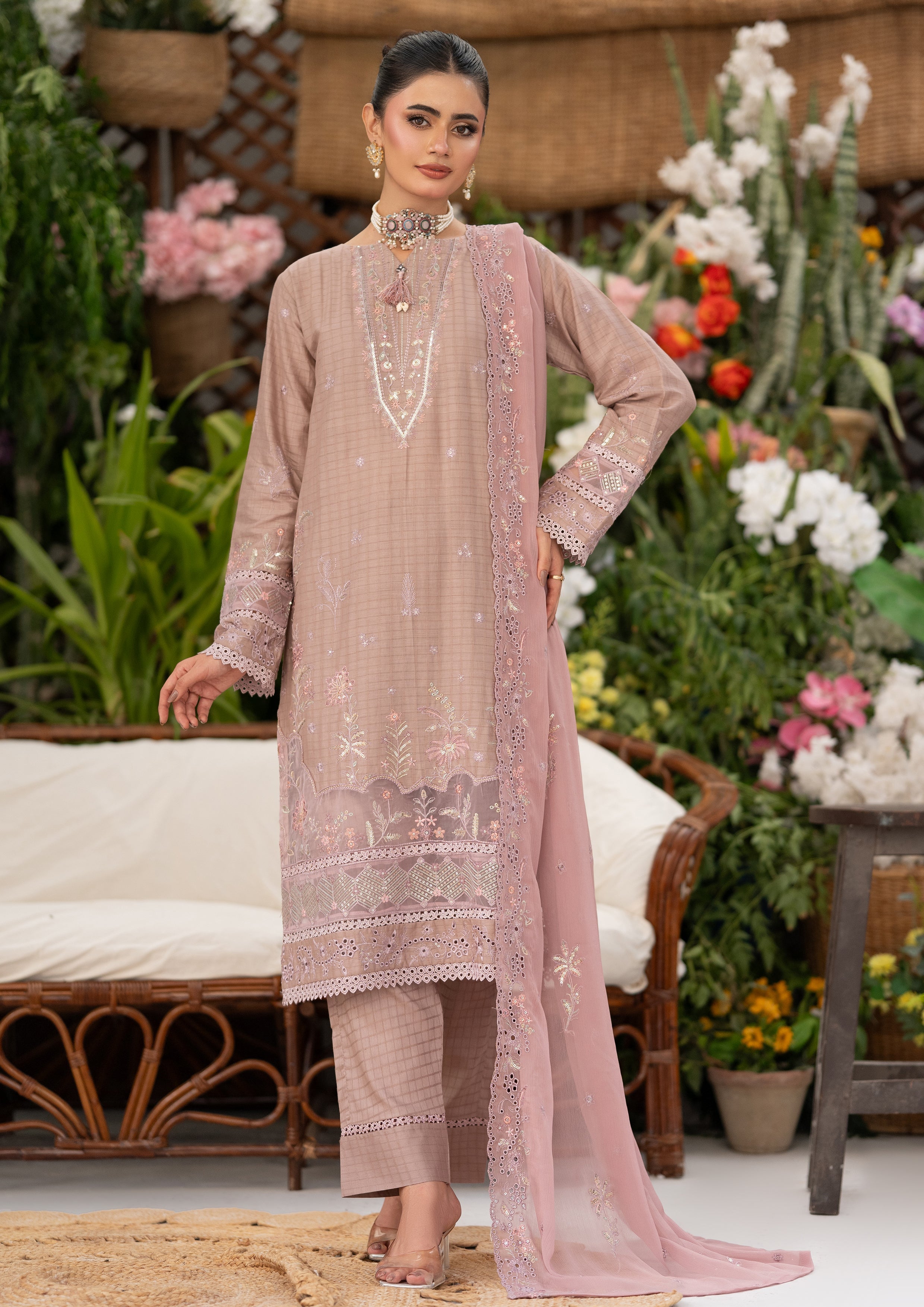 Rabeeya BN-1167 - 3 Piece Stitched Fancy Heavy Embroidered - Bint-e-Noor