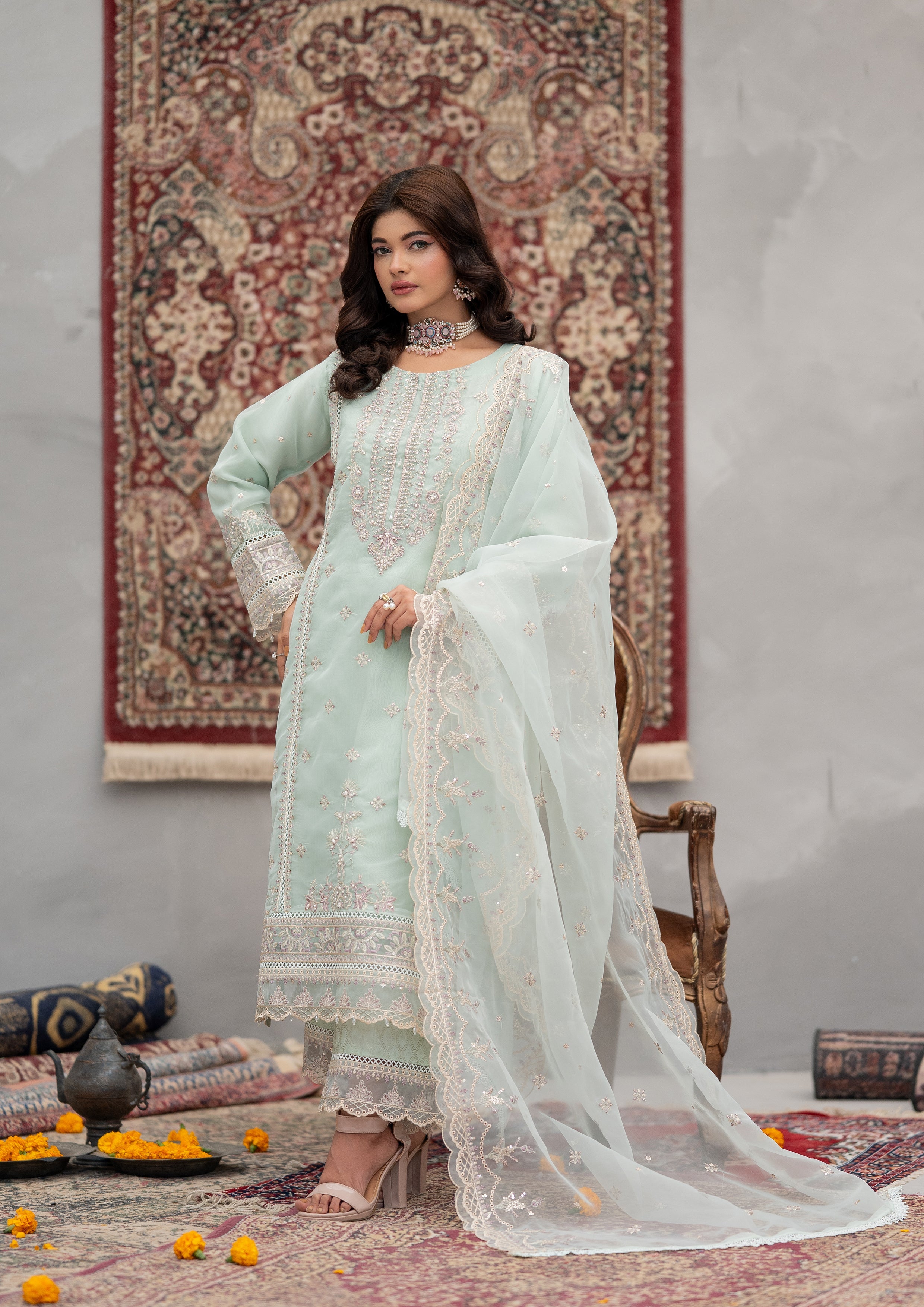 Parisa BN-9997 - 3 Piece Stitched Fancy Heavy Embroidered - Bint-e-Noor