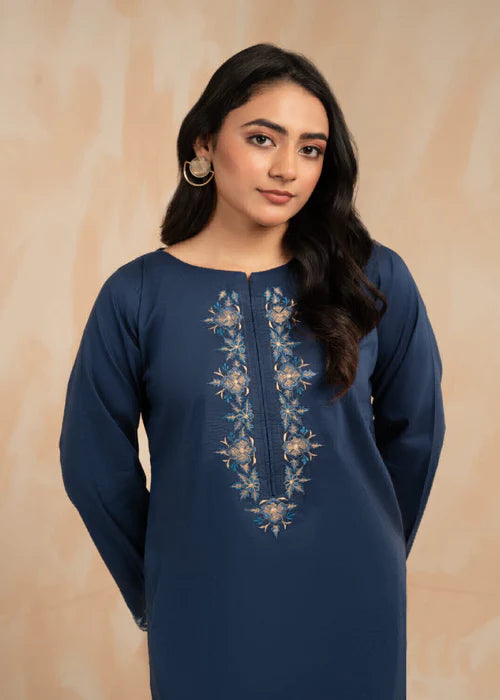 Zargul – Navy Blue Kurta Set with Bellbottom Trousers | RSM Collection
