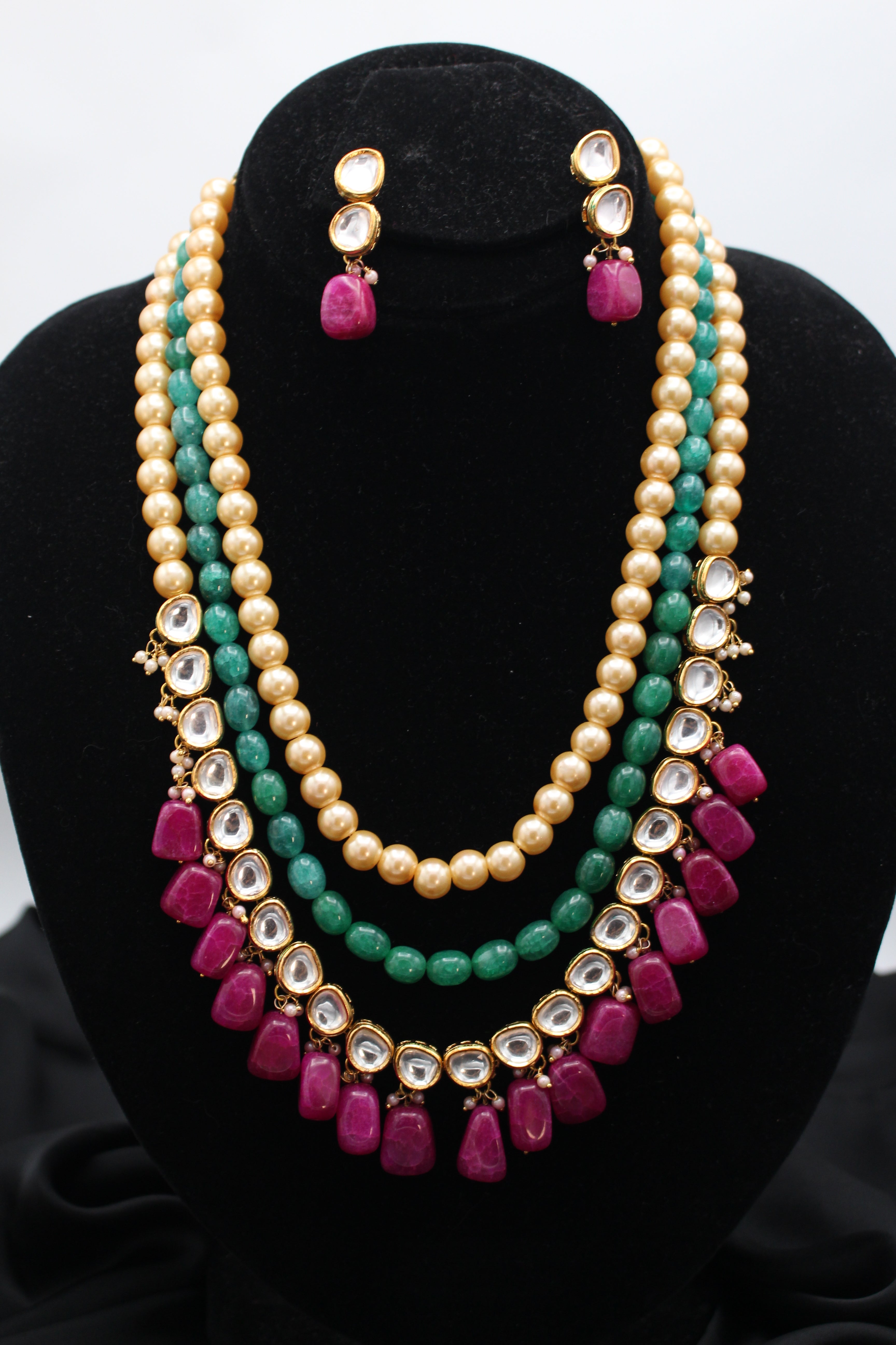 Kundan Pearl Mala - Aloro Jewels