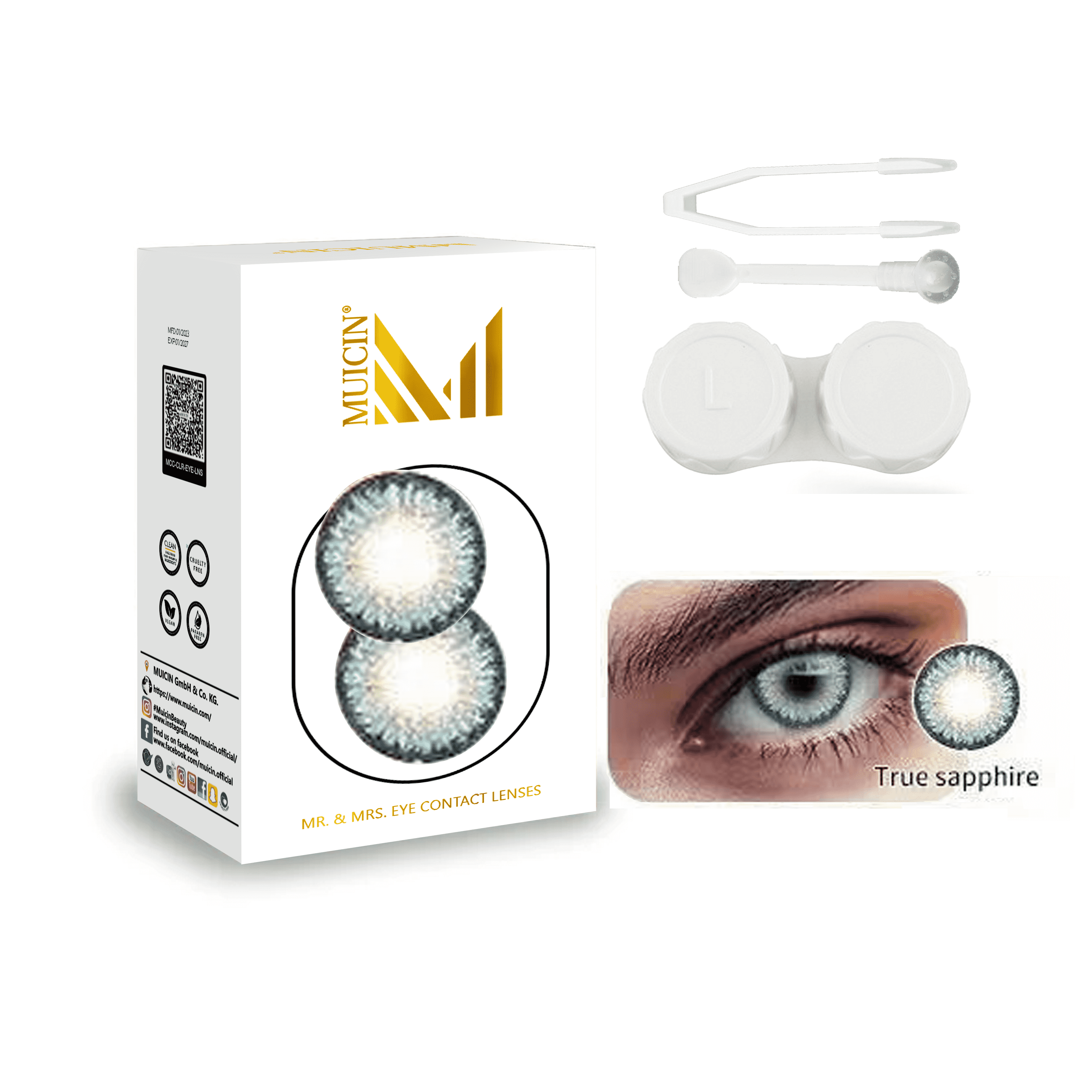 Mr & Mrs Party Colored Contact Lenses - Muicin