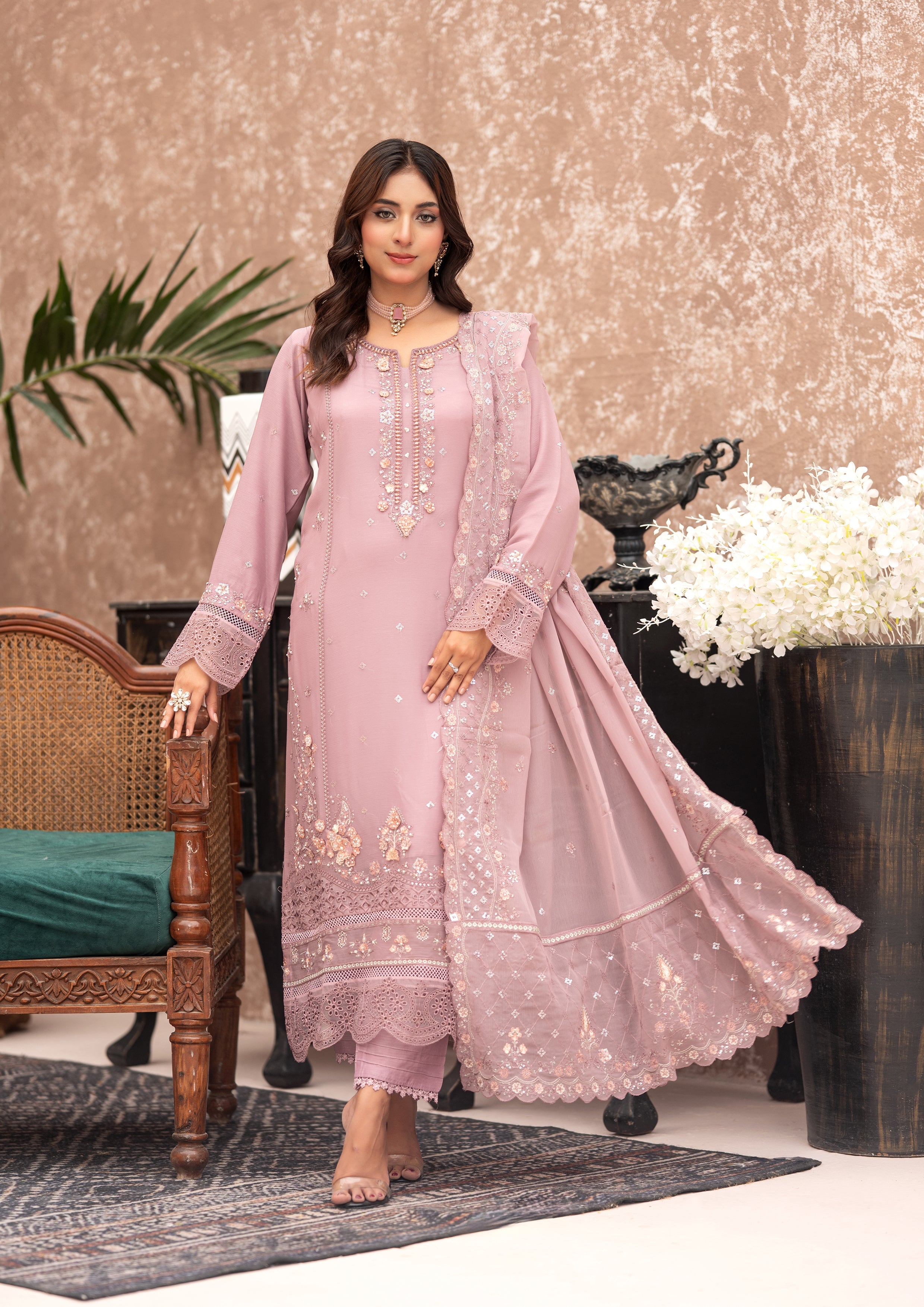 Selin BN-1049 - 3 Piece Stitched Fancy Heavy Embroidered - Bint-e-Noor