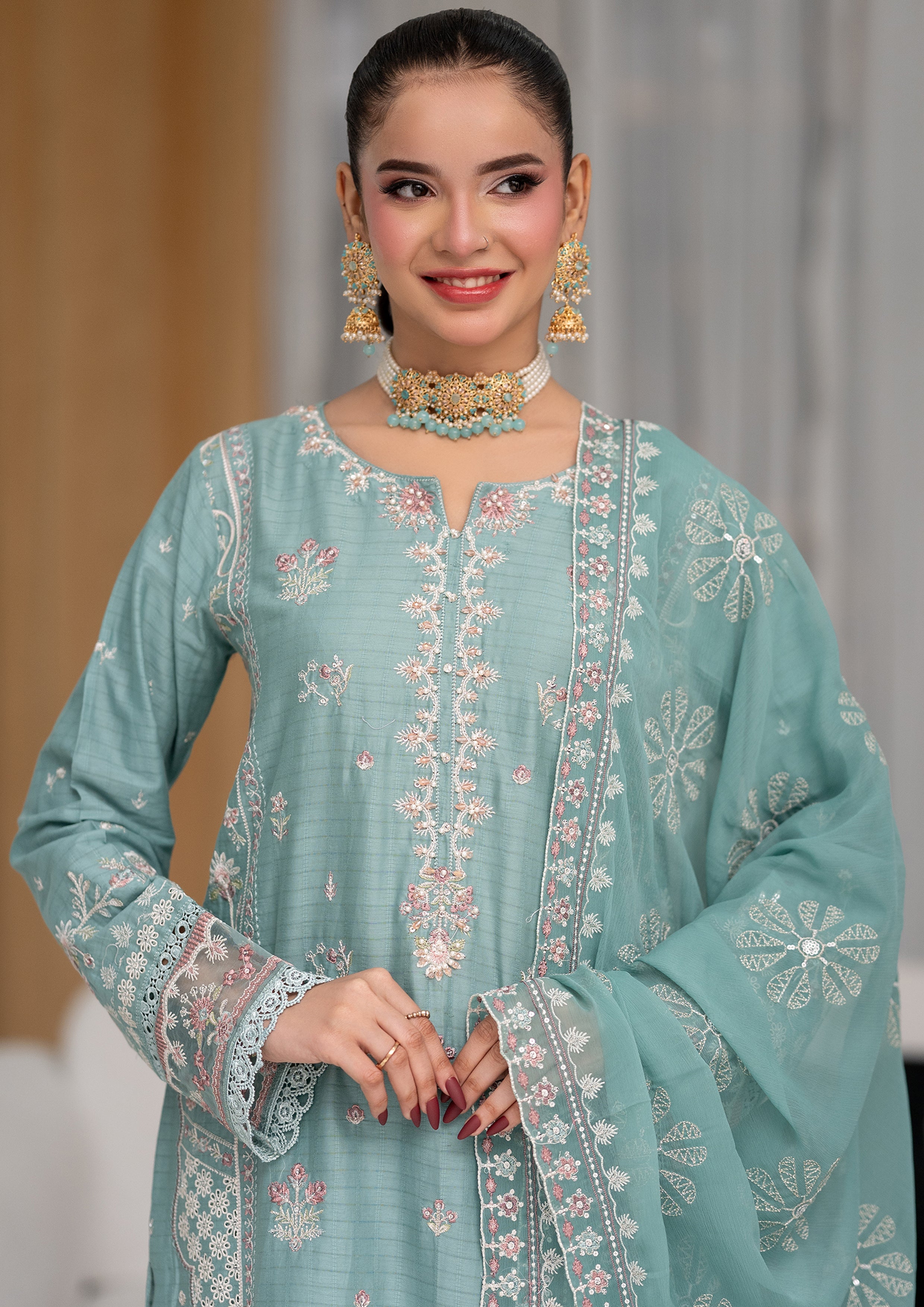 Anfa BN-1120 - 3 Piece Stitched Fancy Heavy Embroidered - Bint-e-Noor