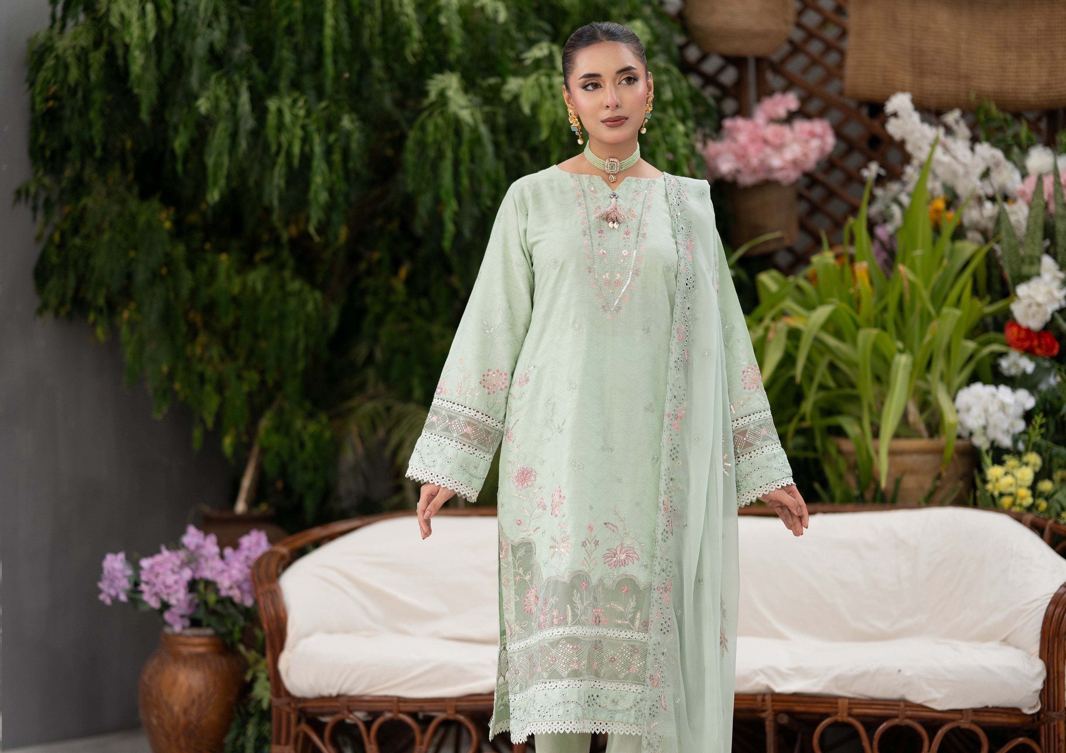 Rabeeya BN-1166 - 3 Piece Stitched Fancy Heavy Embroidered - Bint-e-Noor