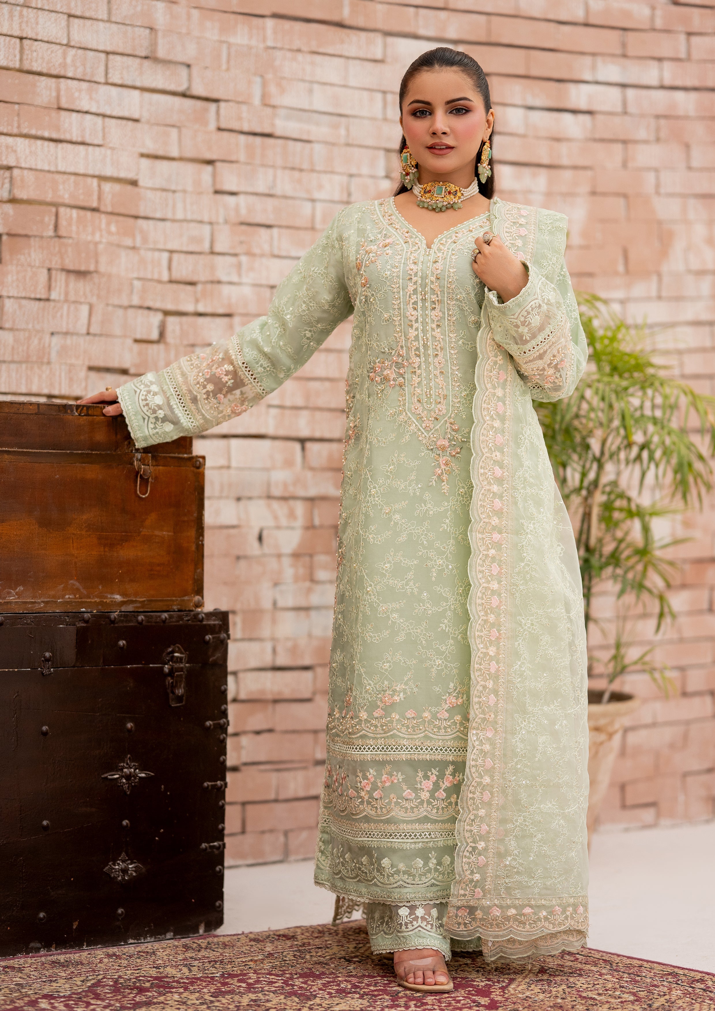 Mayal BN-1111 - 3 Piece Stitched Fancy Heavy Embroidered - Bint-e-Noor