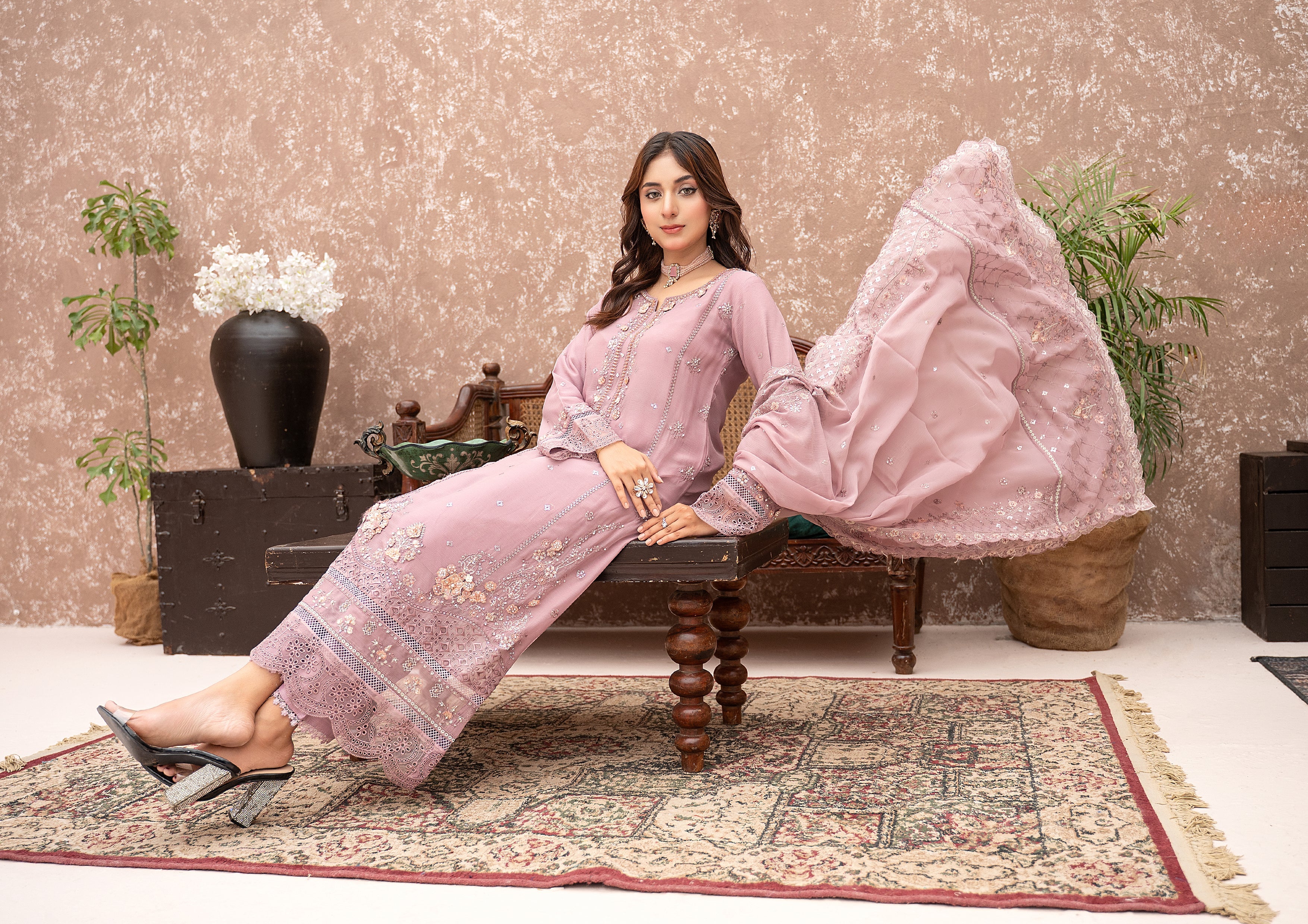 Selin BN-1049 - 3 Piece Stitched Fancy Heavy Embroidered - Bint-e-Noor