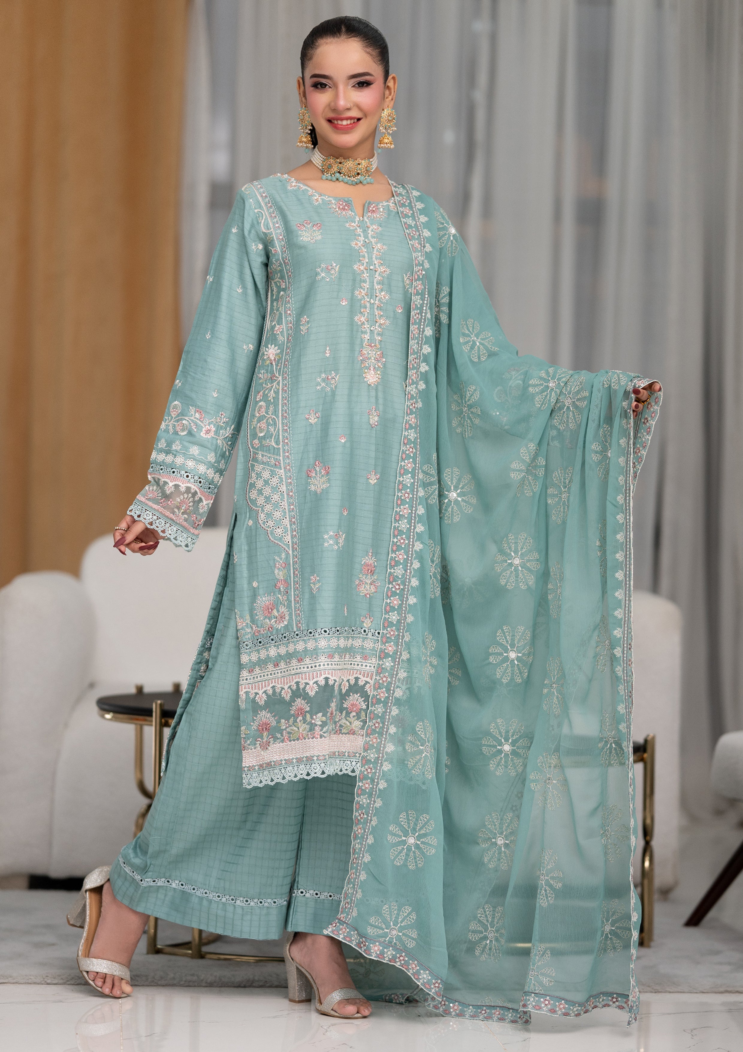Anfa BN-1120 - 3 Piece Stitched Fancy Heavy Embroidered - Bint-e-Noor