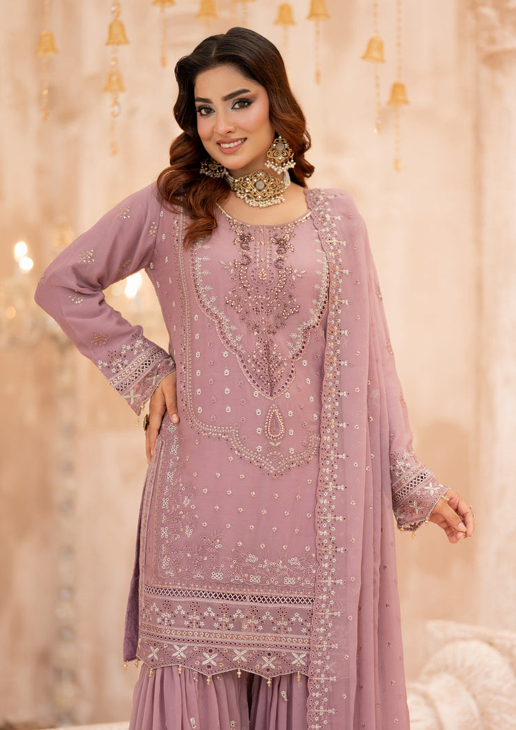 Alvina - 3 Piece Stitched Fancy Heavy Embroidered - Bint-e-Noor