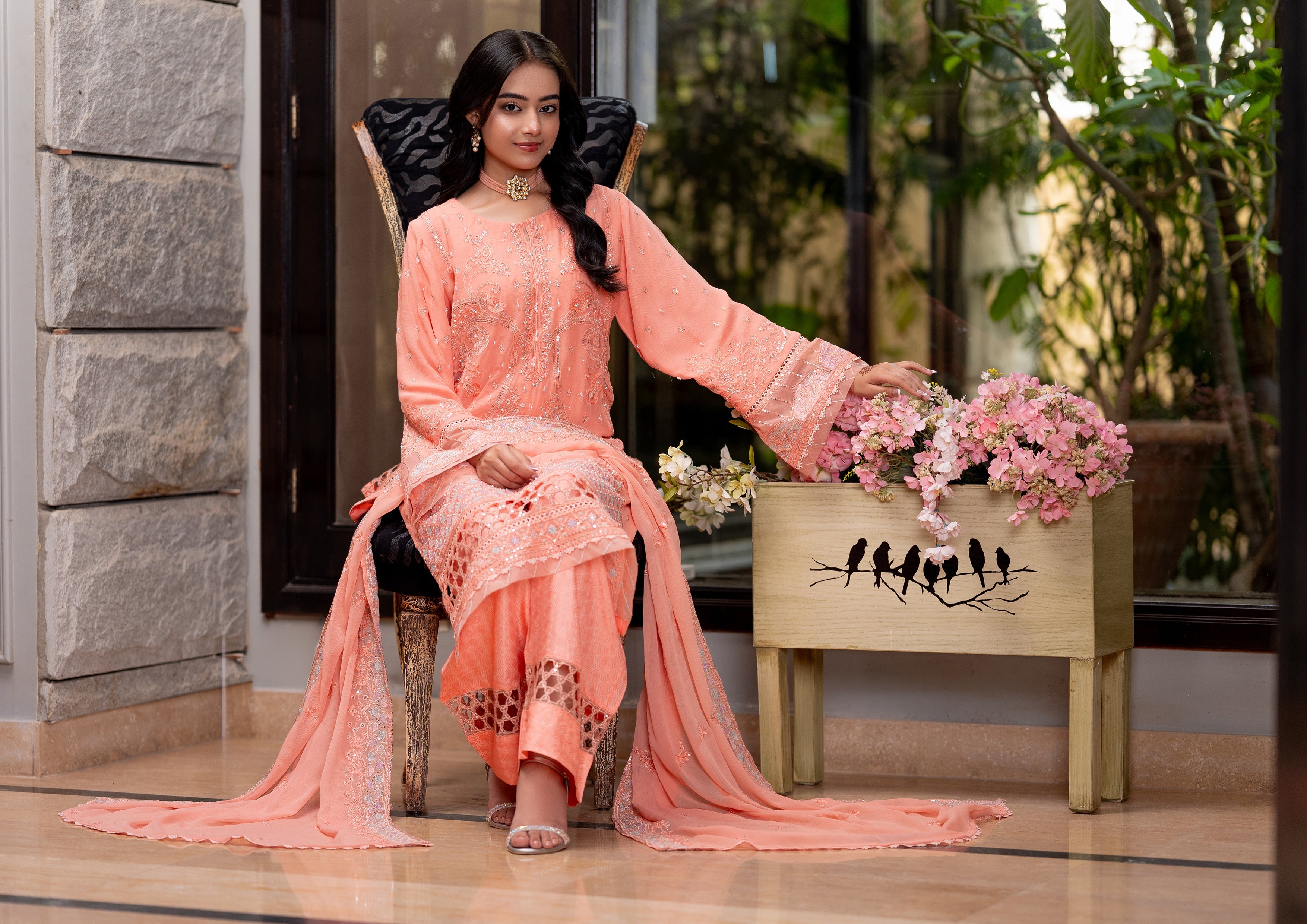 Sejal BN-1082 - 3 Piece Stitched Fancy Heavy Embroidered - Bint-e-Noor