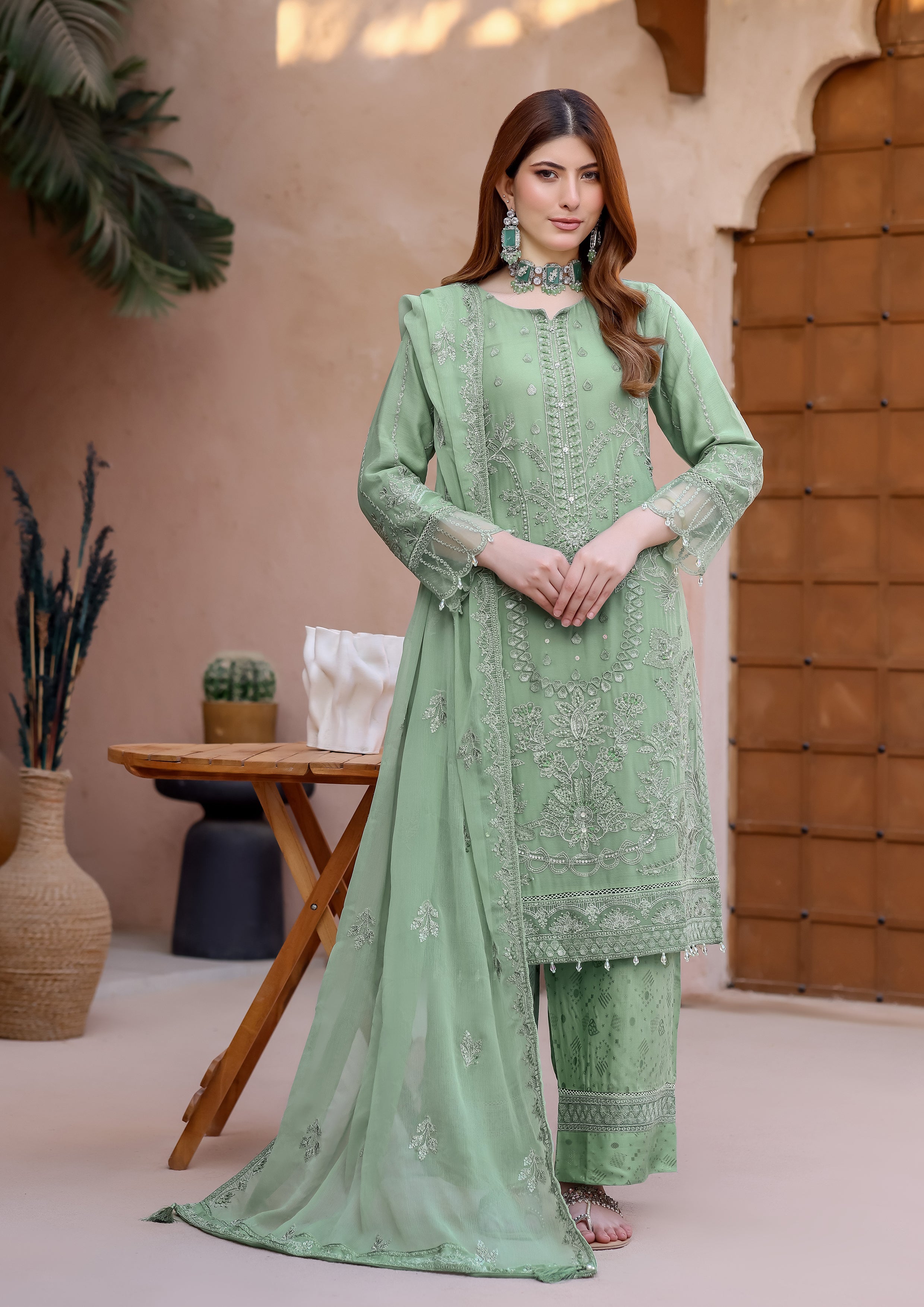 Kaira BN-9988 - 3 Piece Stitched Fancy Heavy Embroidered - Bint-e-Noor
