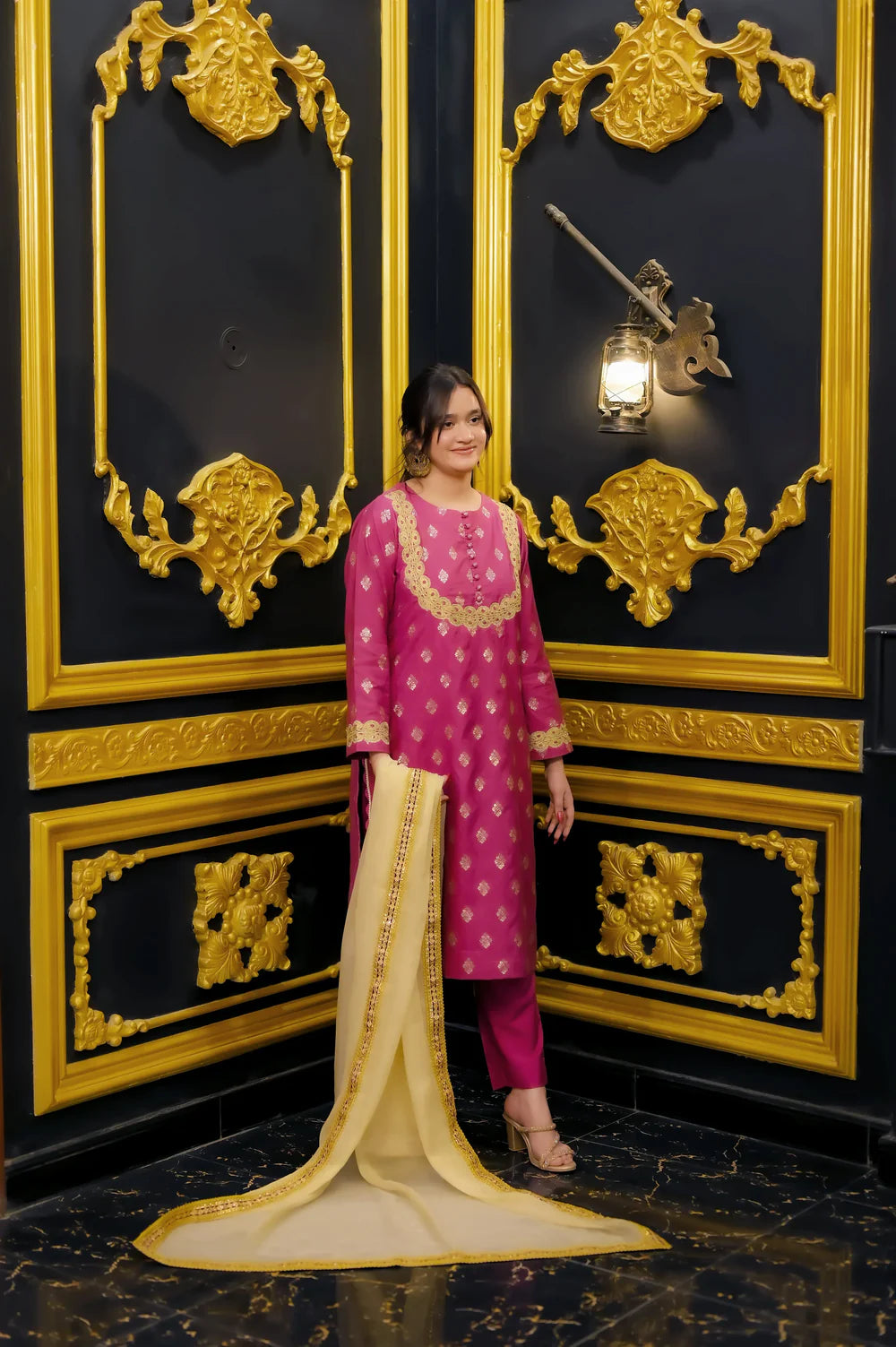 Magenta Heritage Attire 2 Piece Suit - Shadeforteen