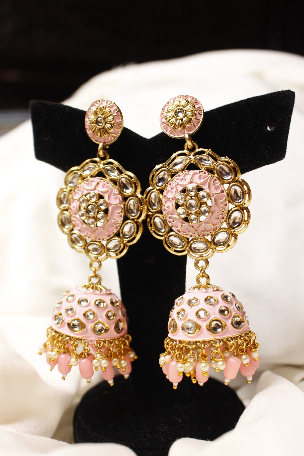 Long Kundan Earrings - Aloro Jewels