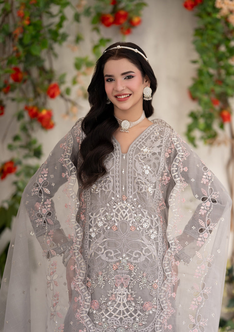 Kinza BN-1093 - 3 Piece Stitched Fancy Heavy Embroidered - Bint-e-Noor