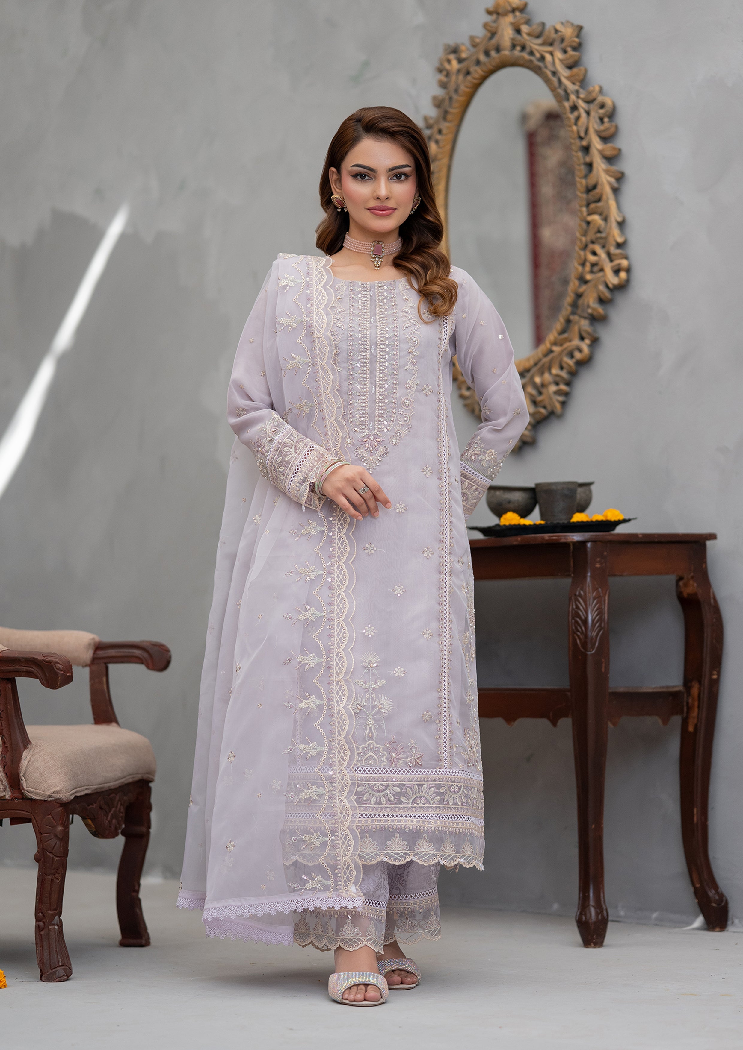 Parisa BN-9998 - 3 Piece Stitched Fancy Heavy Embroidered - Bint-e-Noor