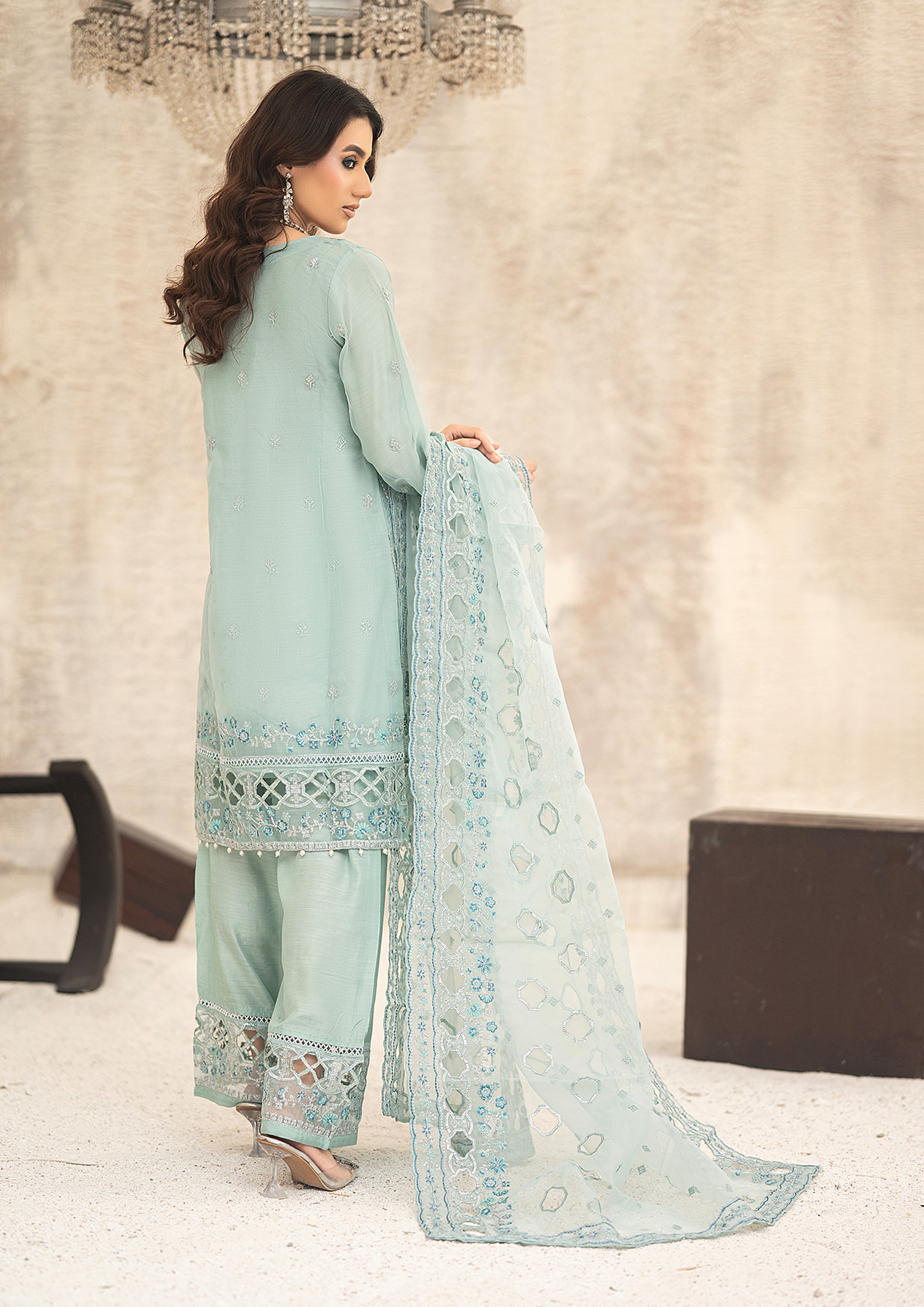 Huriyah BN-9984 - 3 Piece Stitched Fancy Heavy Embroidered - Bint-e-Noor