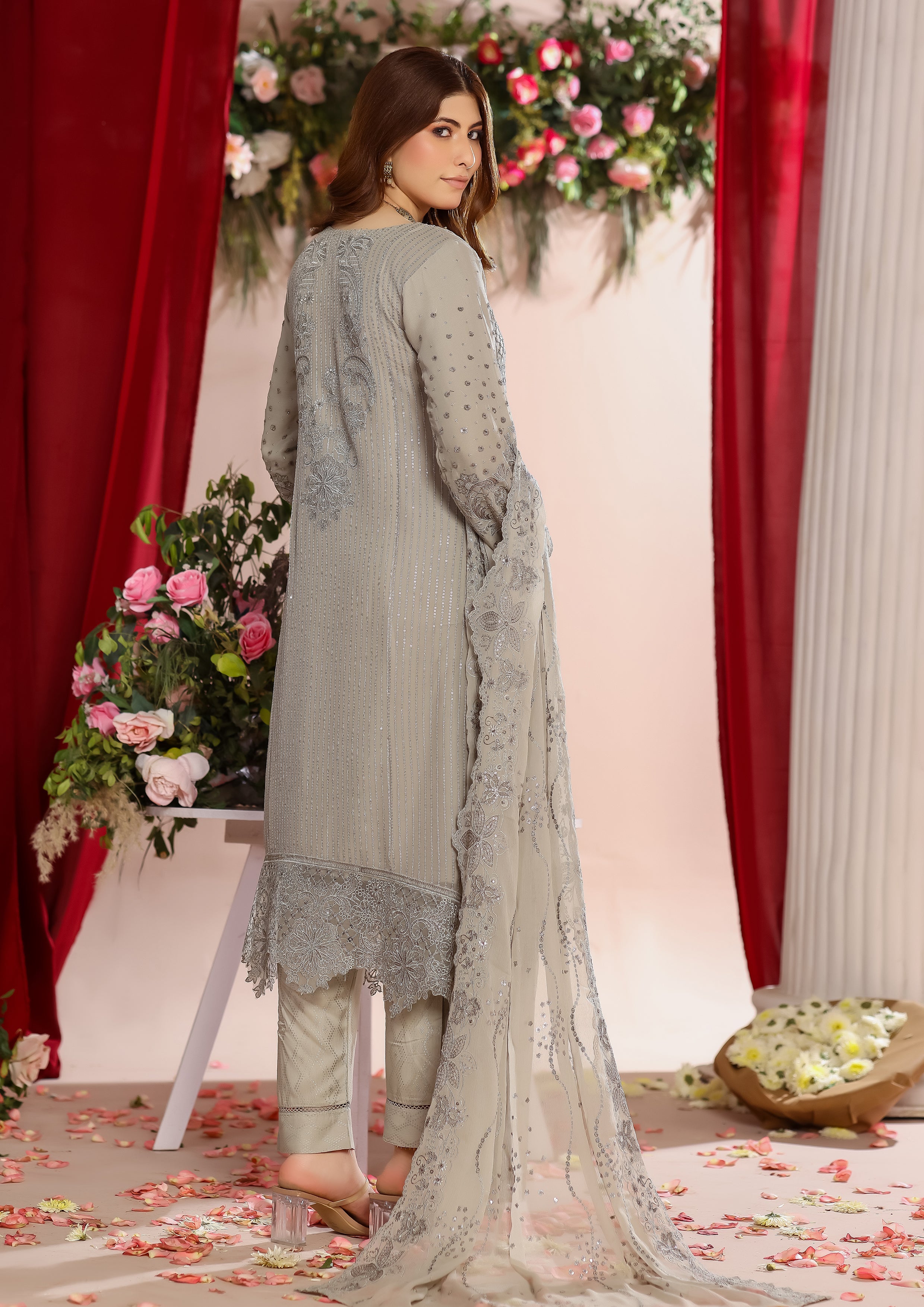Mizna BN-1030 - 3 Piece Stitched Fancy Heavy Embroidered - Bint-e-Noor