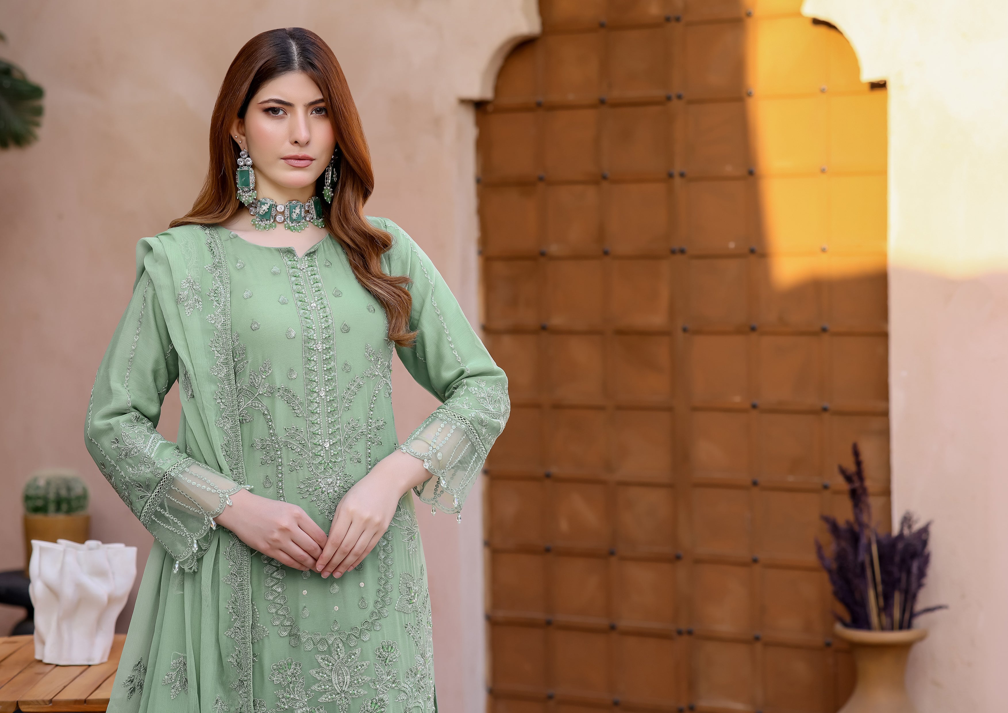 Kaira BN-9988 - 3 Piece Stitched Fancy Heavy Embroidered - Bint-e-Noor