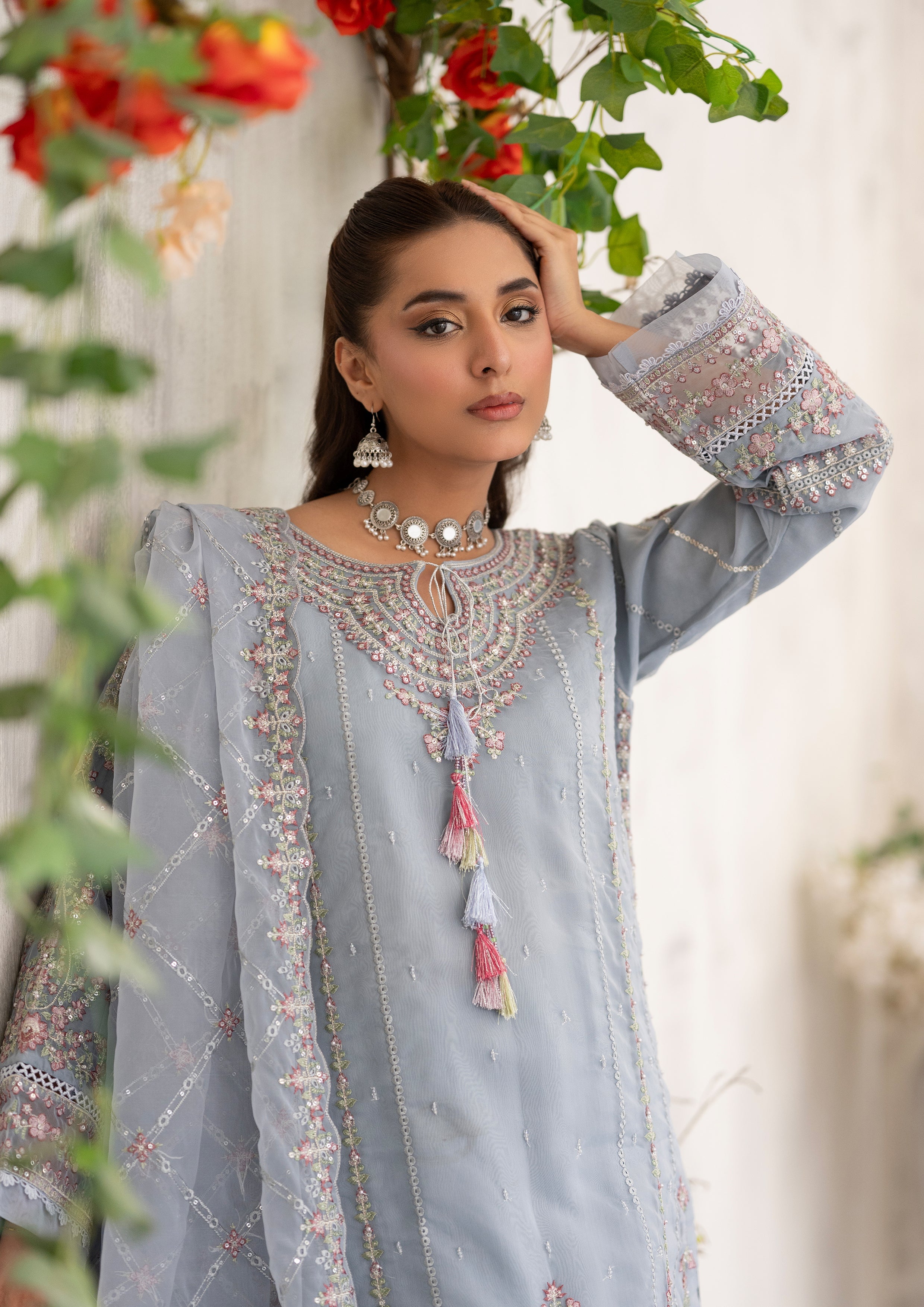 Farhin BN-1088 - 3 Piece Stitched Fancy Heavy Embroidered - Bint-e-Noor