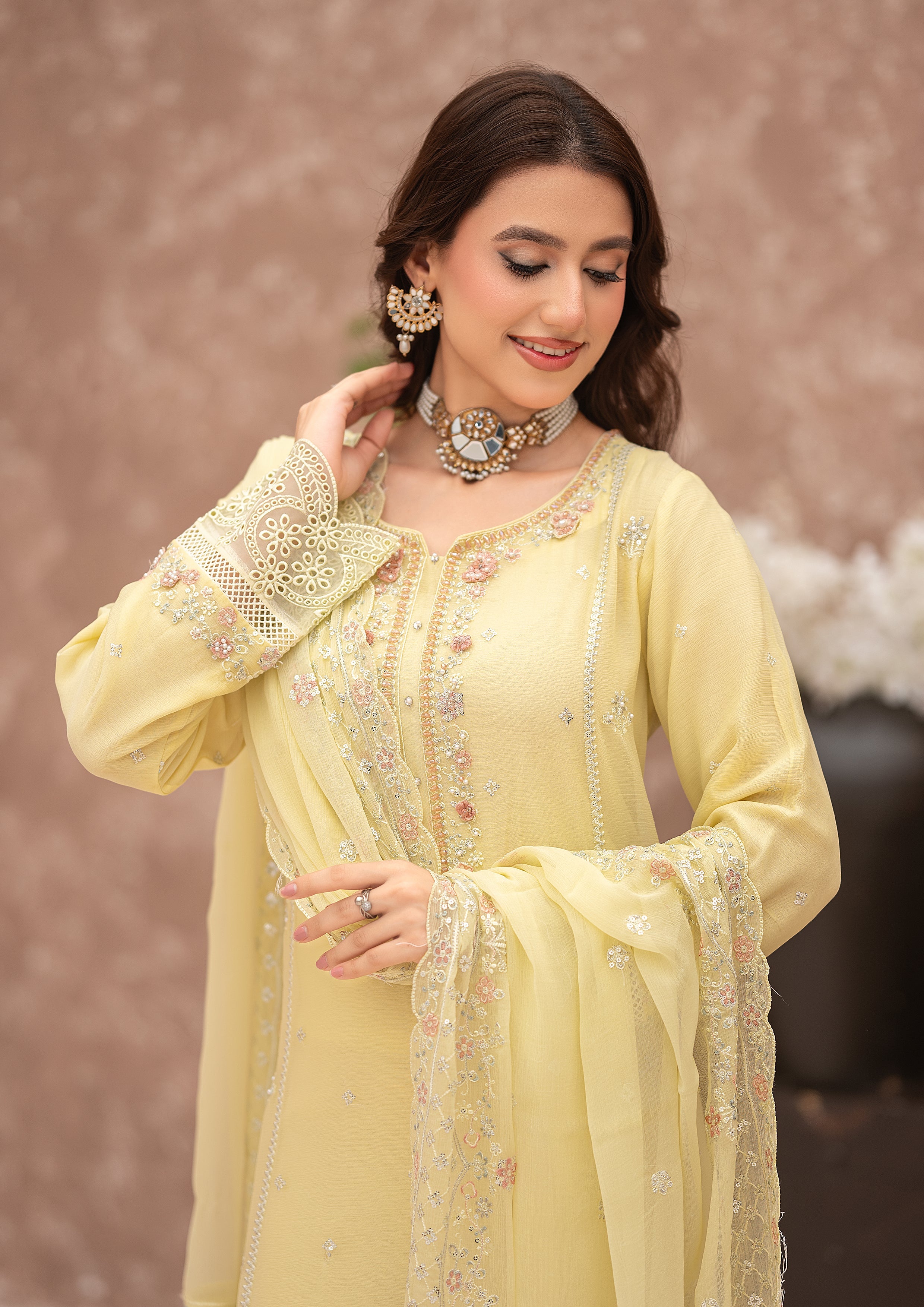 Selin BN-1050 - 3 Piece Stitched Fancy Heavy Embroidered - Bint-e-Noor