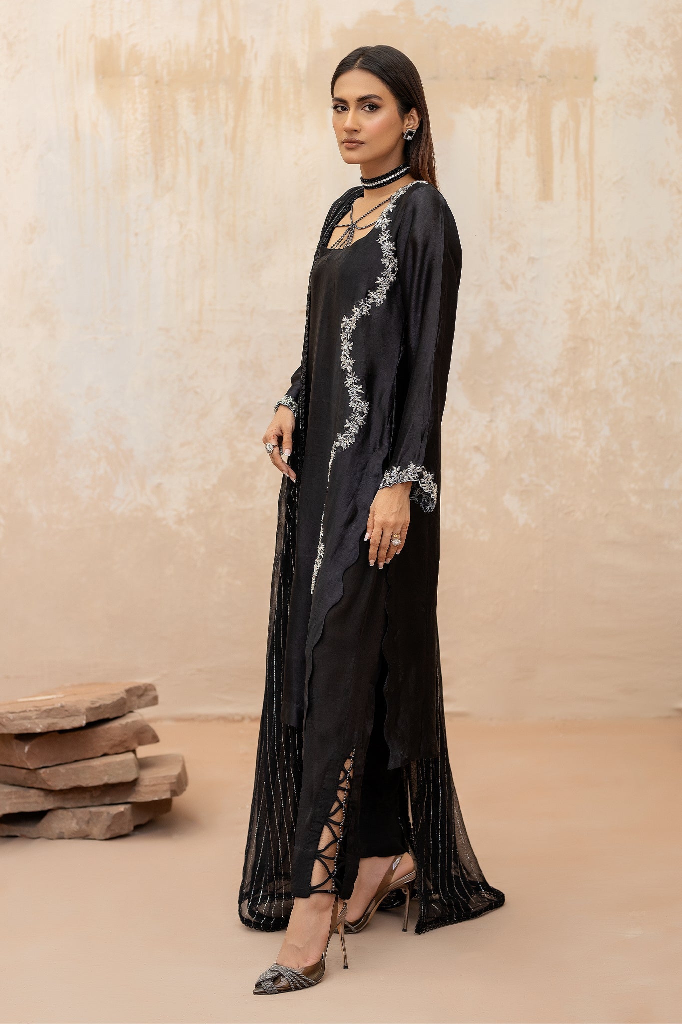 EST-013 SYAH - (Stitched 3 Piece) - SYAH