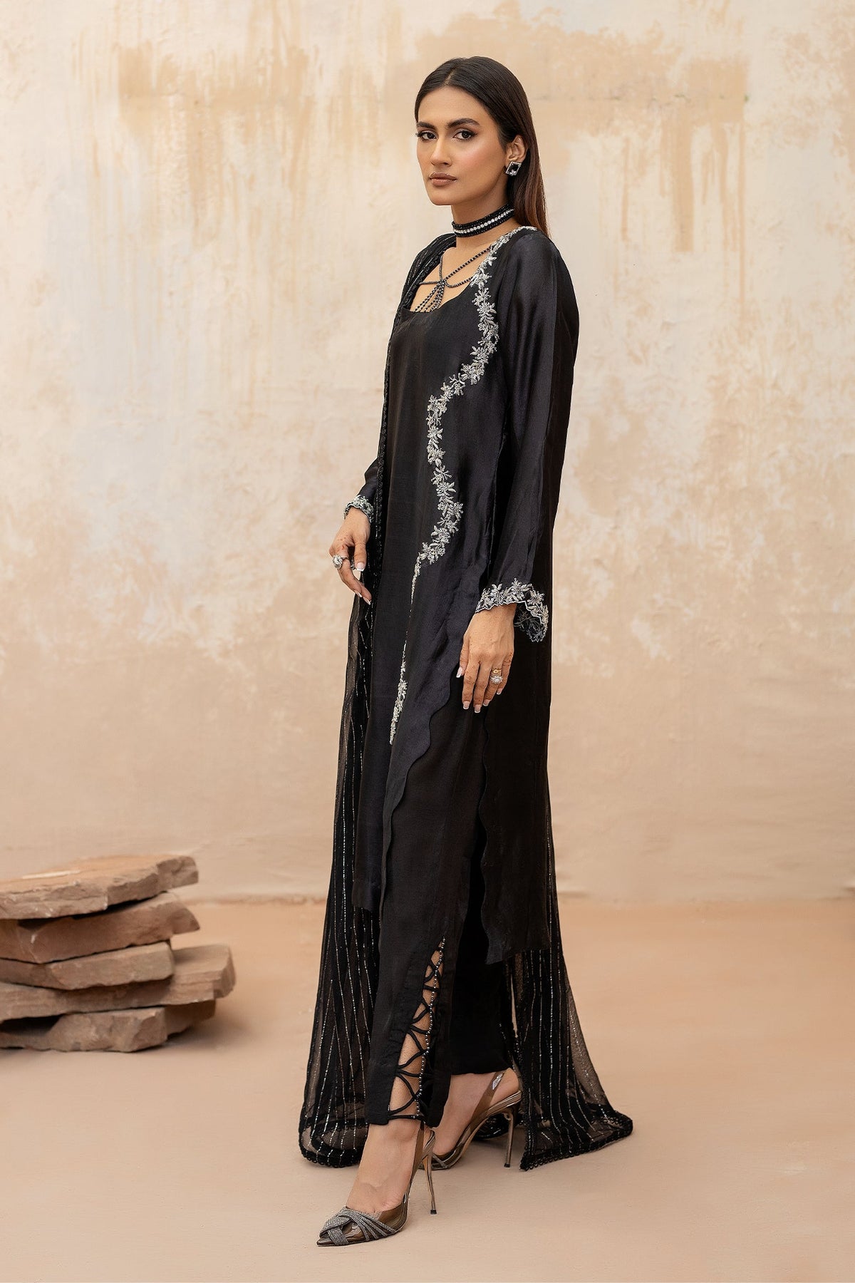EST-013 SYAH - (Stitched 3 Piece) - SYAH