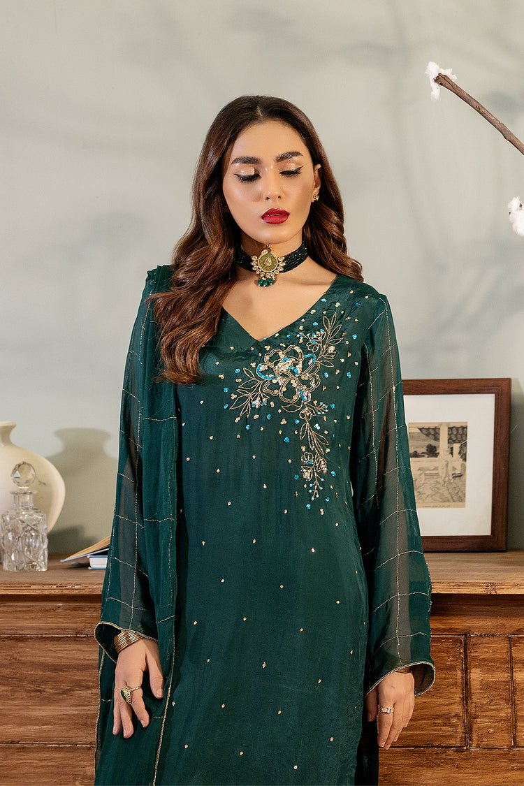 EST-007 NIMROZ - (Stitched 3 Piece) - SYAH