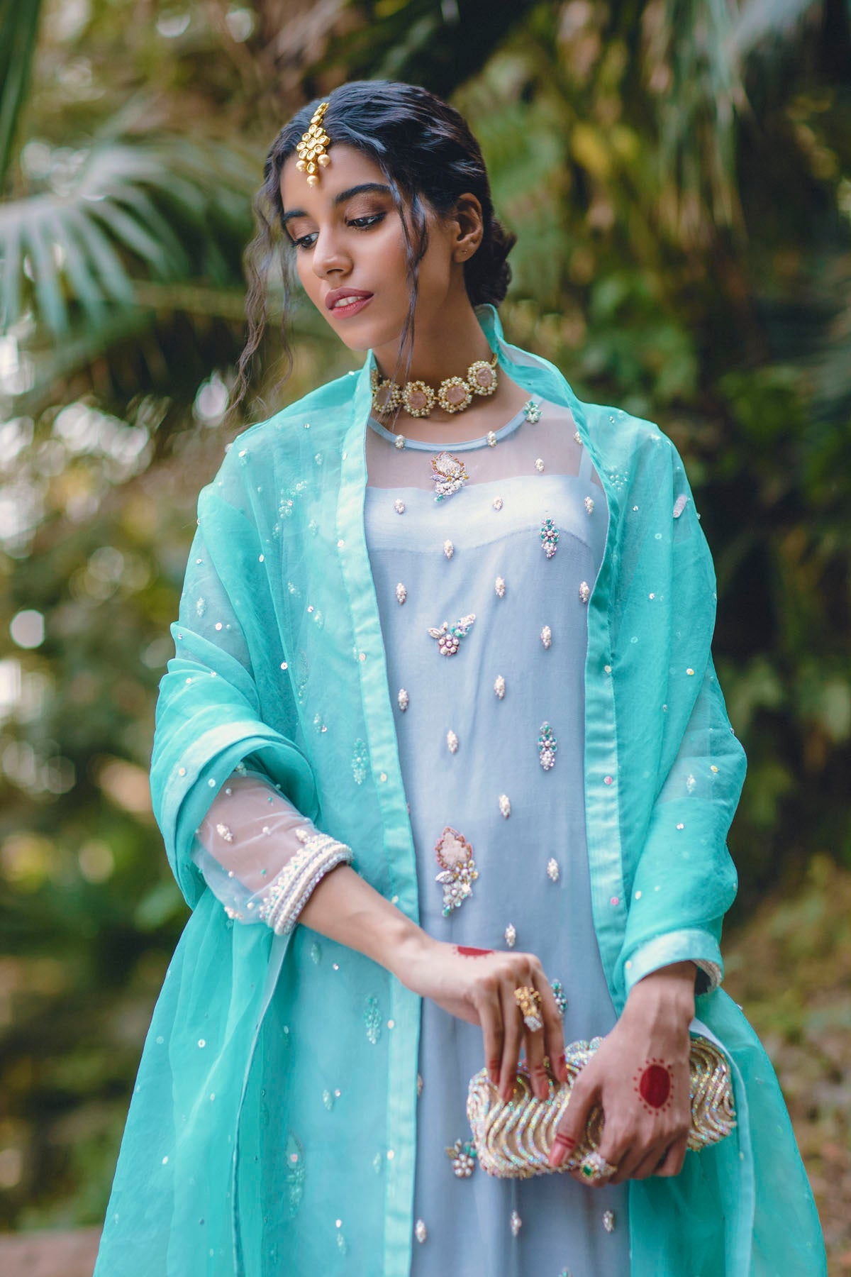 ARID TEAL 3 Piece Stitched - Javeria Zoa