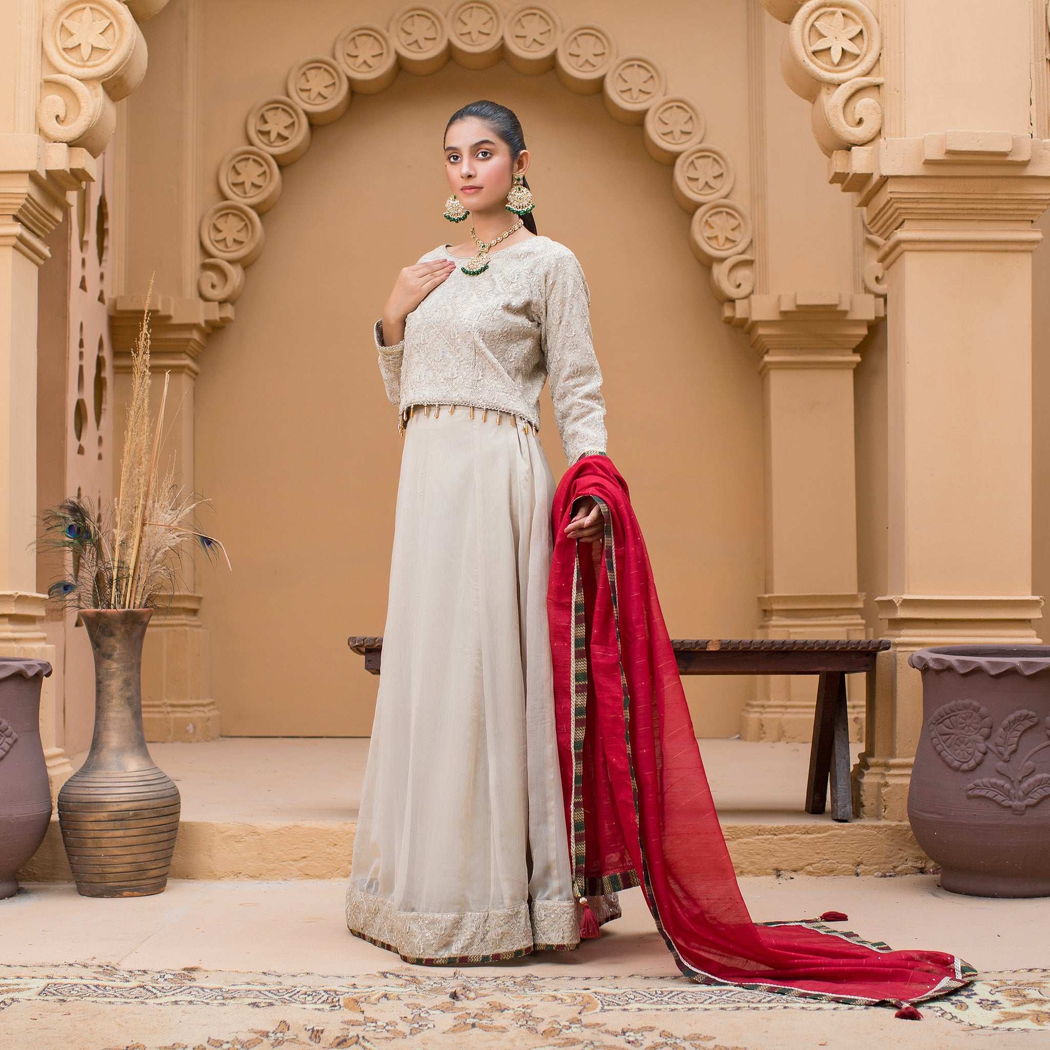 3 Piece Embroidered Suit