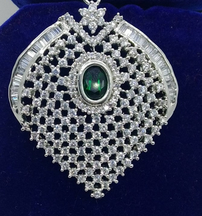 Royal Silver Sparkle Necklace - Hina Jewellery