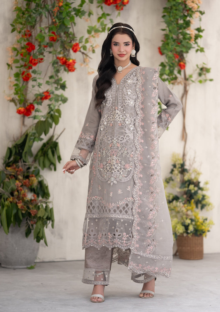 Kinza BN-1093 - 3 Piece Stitched Fancy Heavy Embroidered - Bint-e-Noor