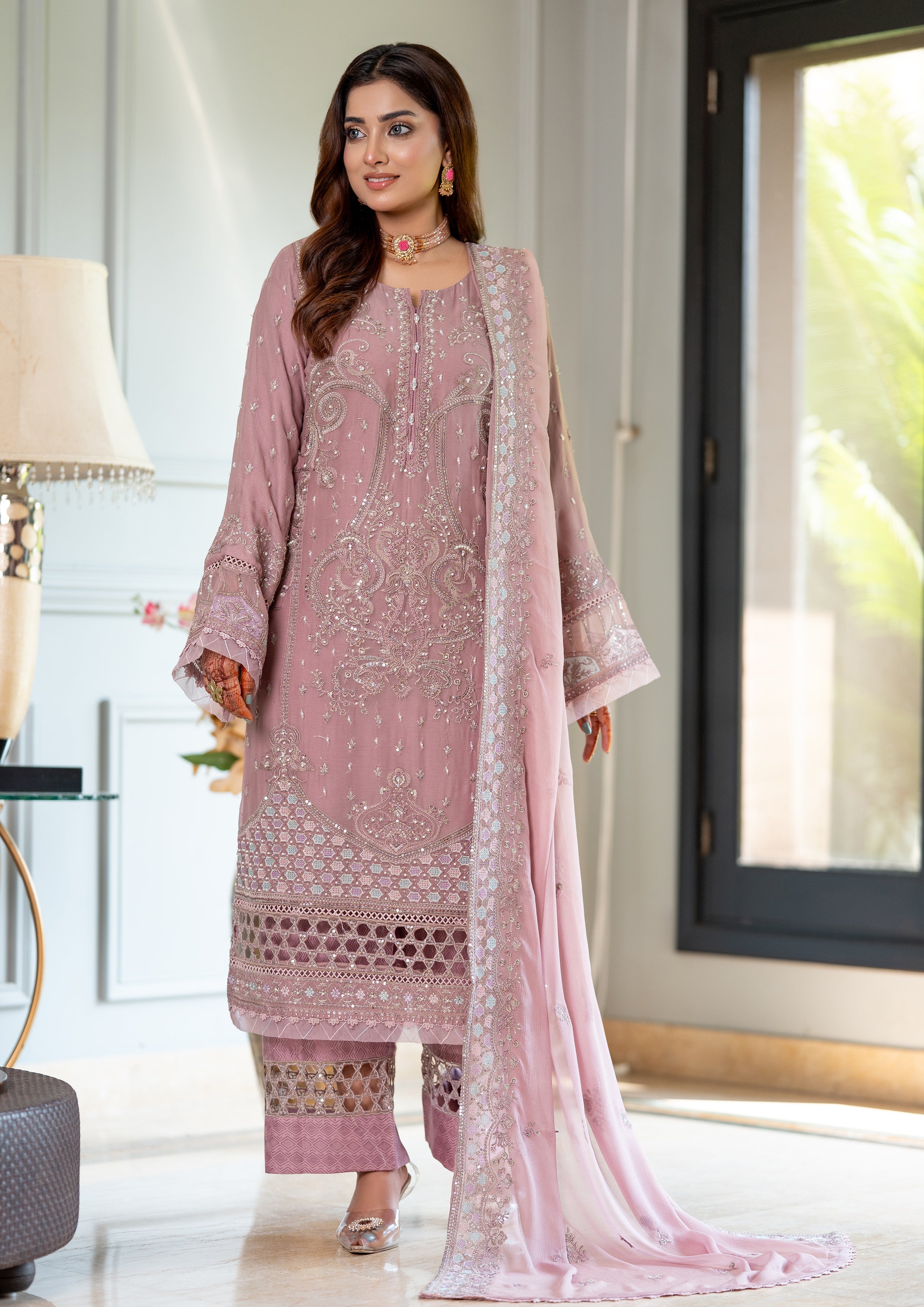 Sejal BN-1083 - 3 Piece Stitched Fancy Heavy Embroidered - Bint-e-Noor