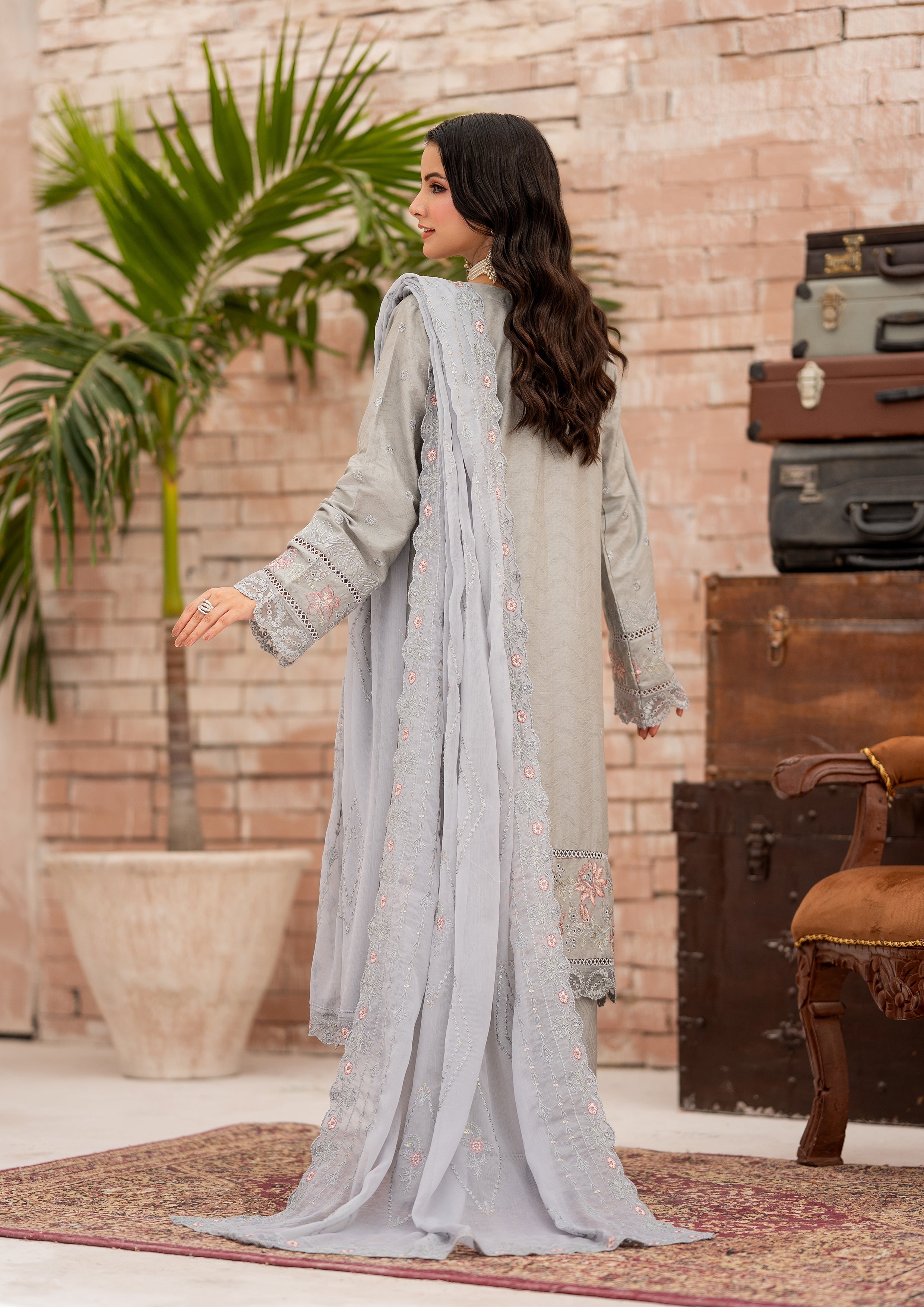 Sameeha BN-1108 - 3 Piece Stitched Fancy Heavy Embroidered - Bint-e-Noor