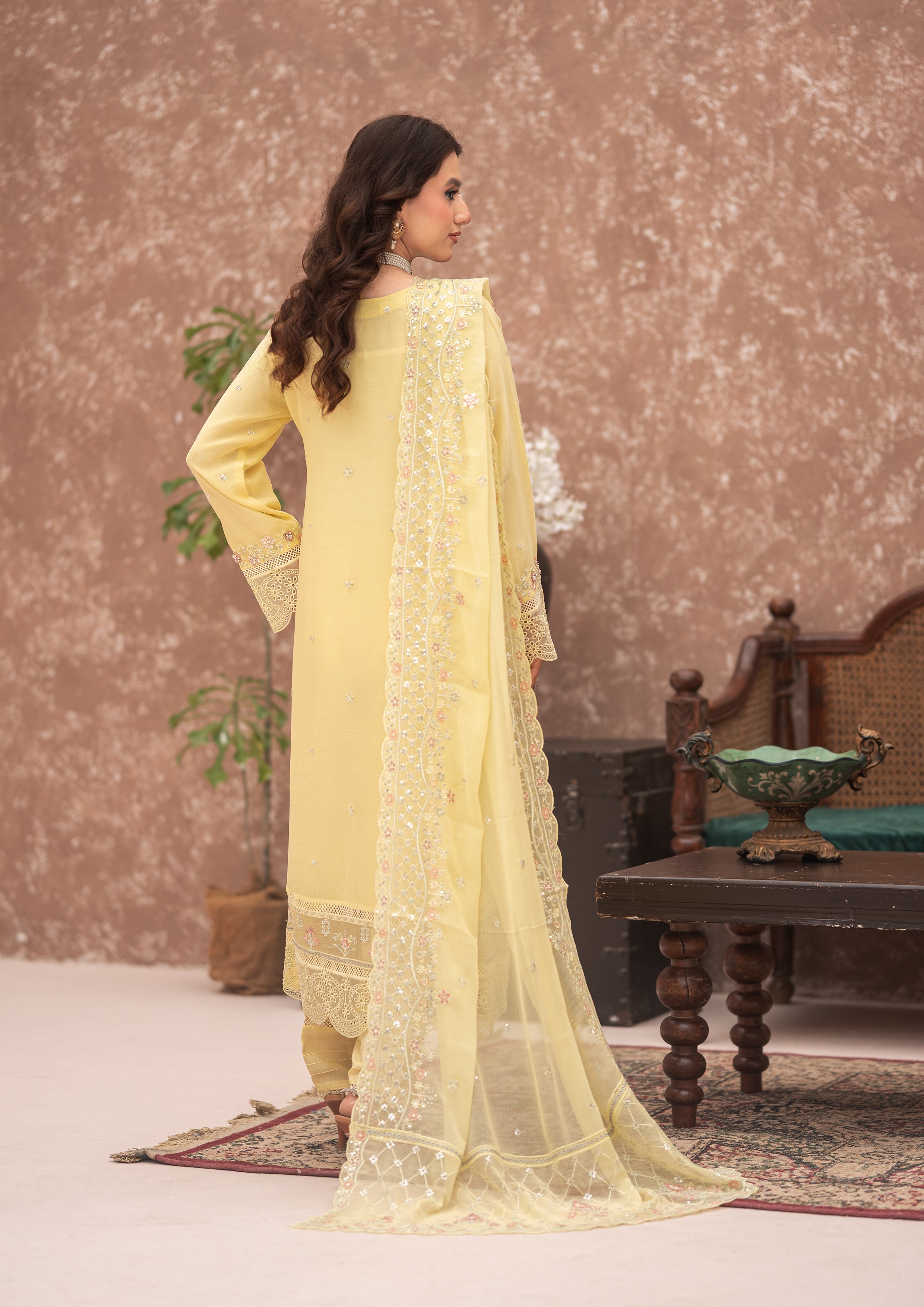 Selin BN-1050 - 3 Piece Stitched Fancy Heavy Embroidered - Bint-e-Noor