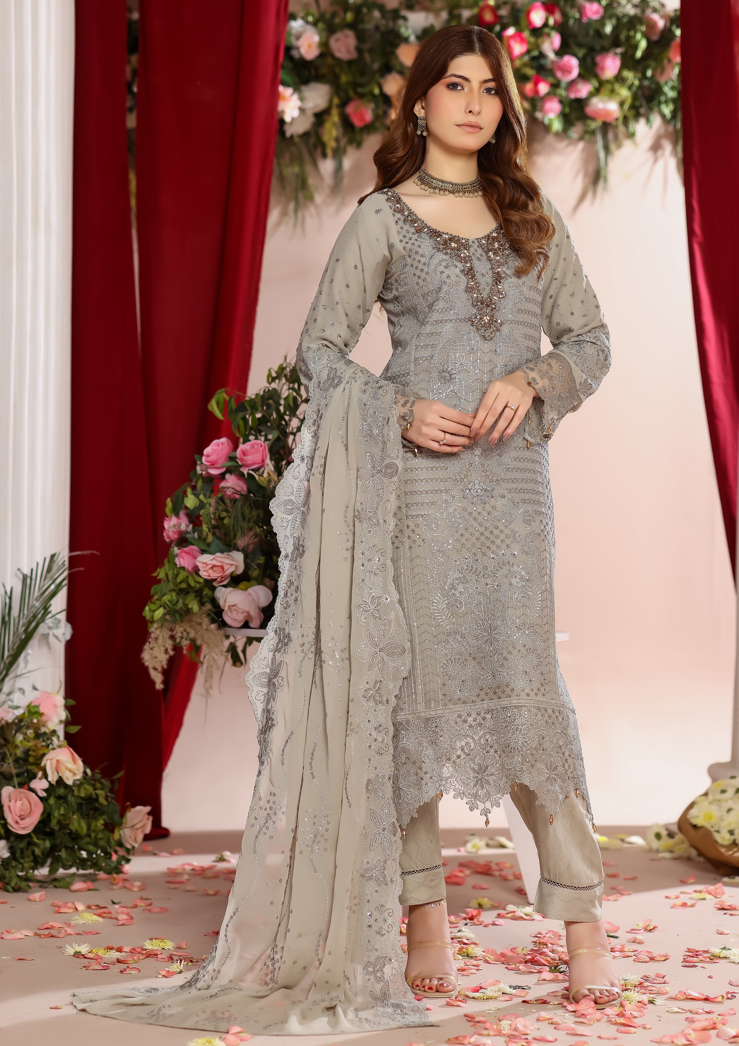 Mizna BN-1030 - 3 Piece Stitched Fancy Heavy Embroidered - Bint-e-Noor