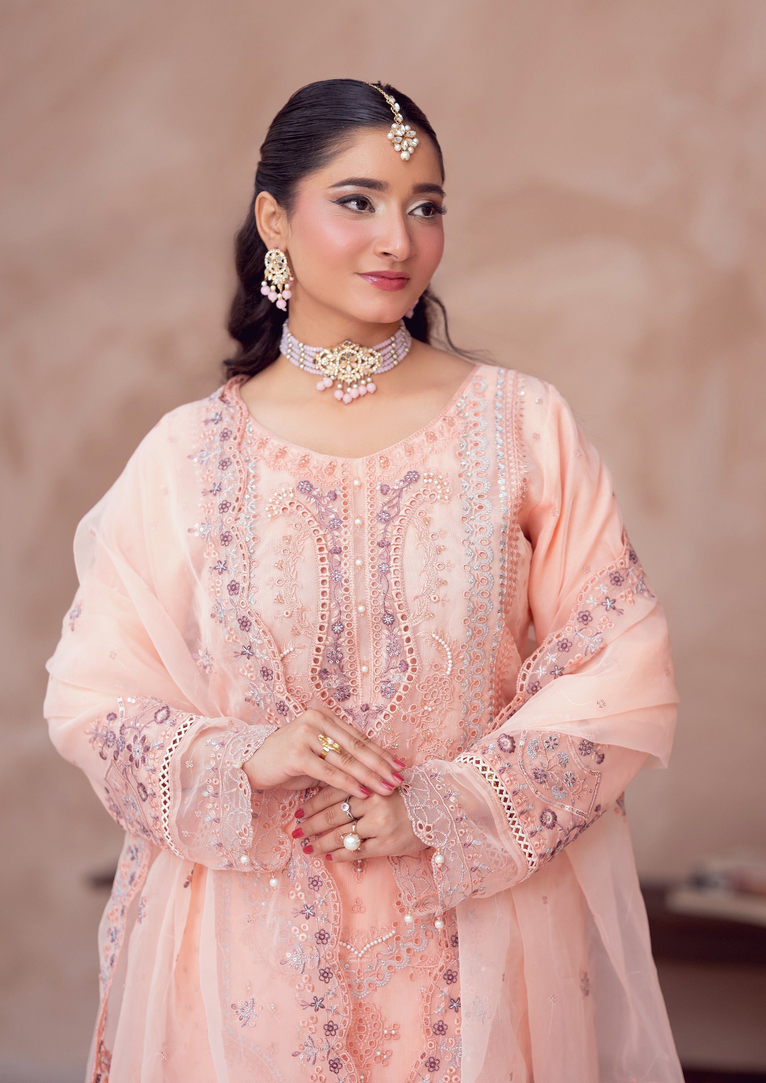 Rafiya BN-1098 - 3 Piece Stitched Fancy Heavy Embroidered - Bint-e-Noor