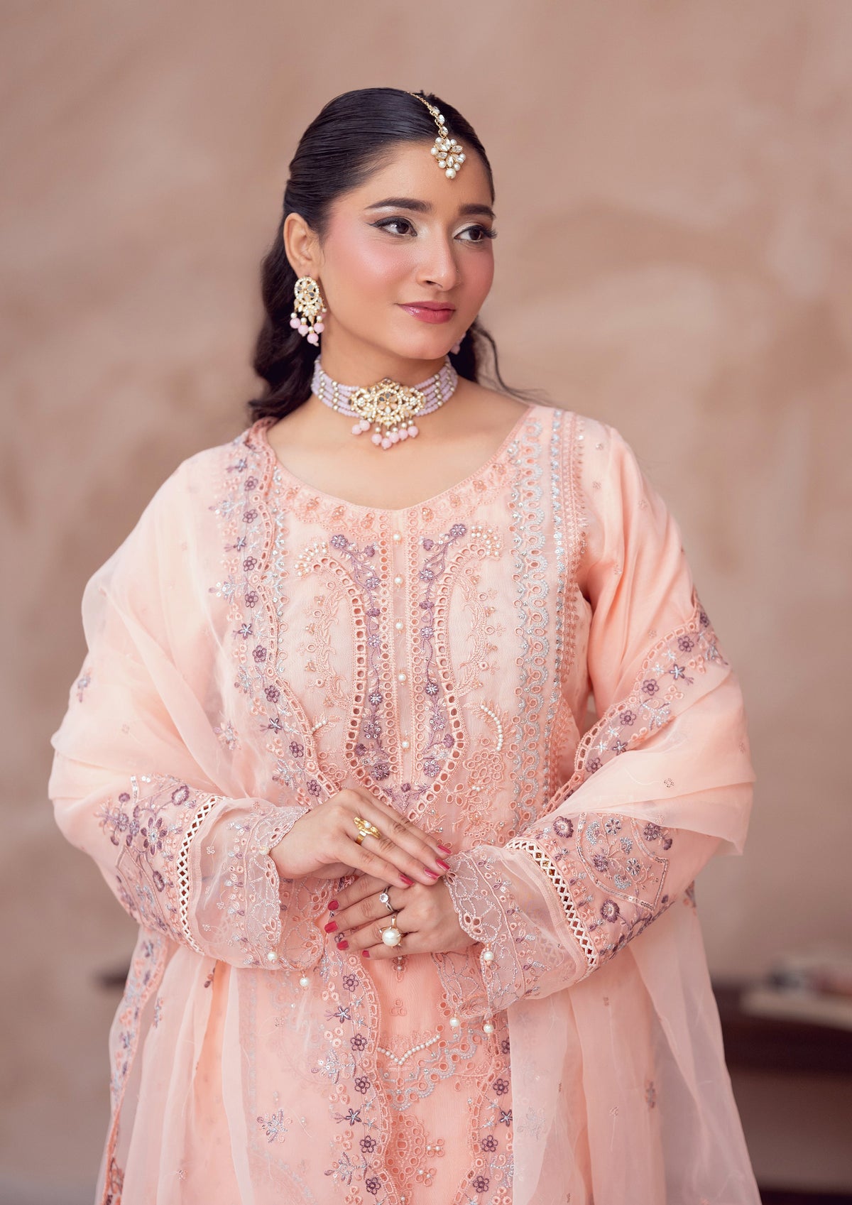 Rafiya BN-1098 - 3 Piece Stitched Fancy Heavy Embroidered - Bint-e-Noor