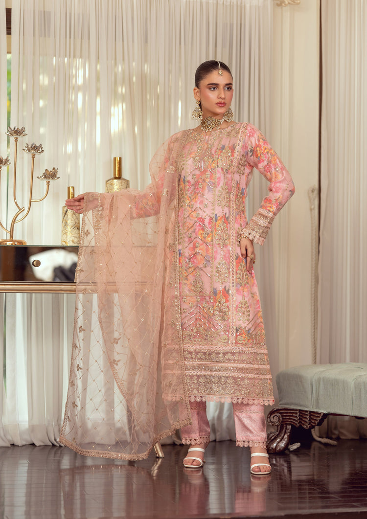 Zoraline BN-1074 - 3 Piece Stitched Fancy Heavy Embroidered - Bint-e-Noor