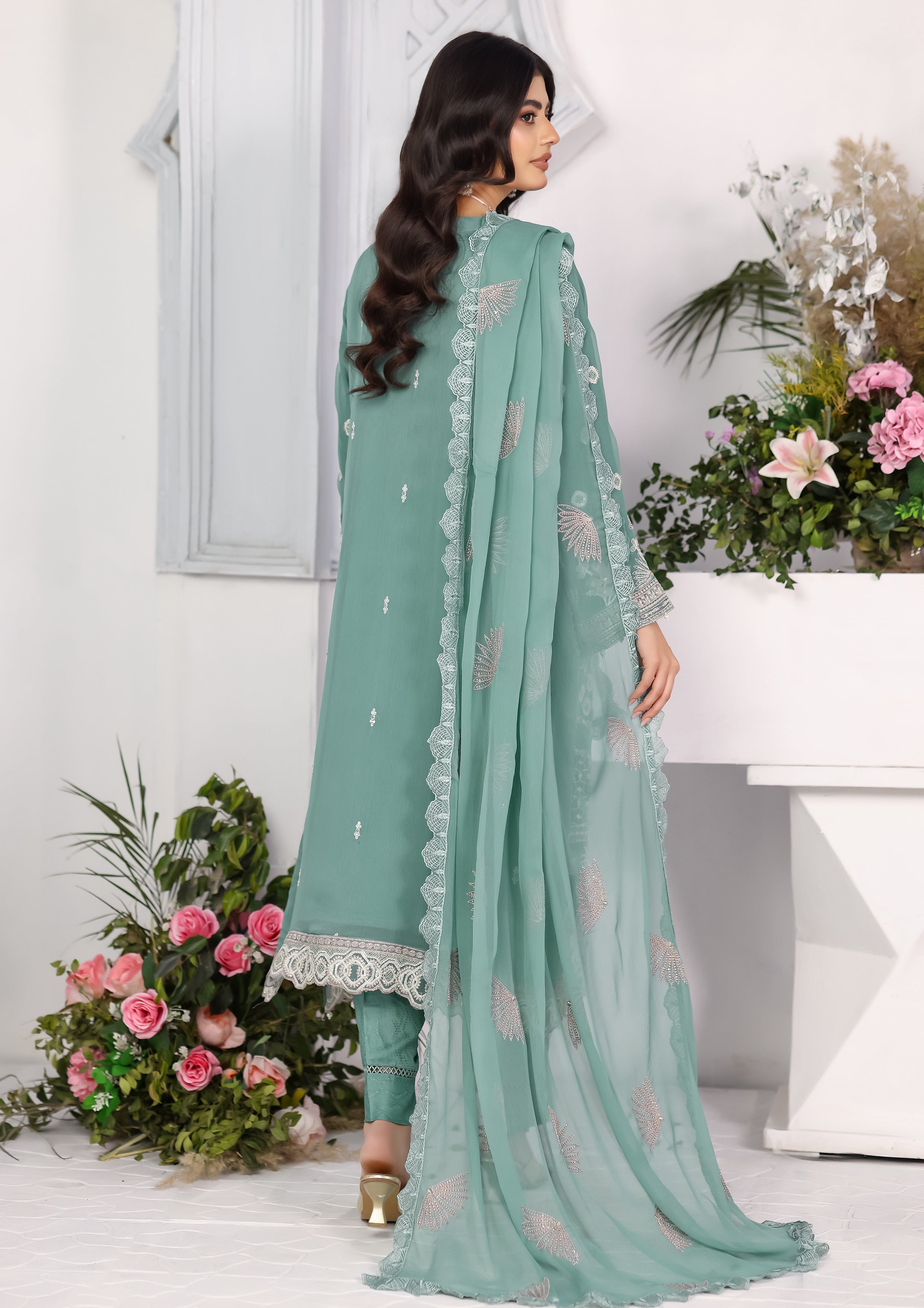 Talia BN-1077 - 3 Piece Stitched Fancy Heavy Embroidered - Bint-e-Noor