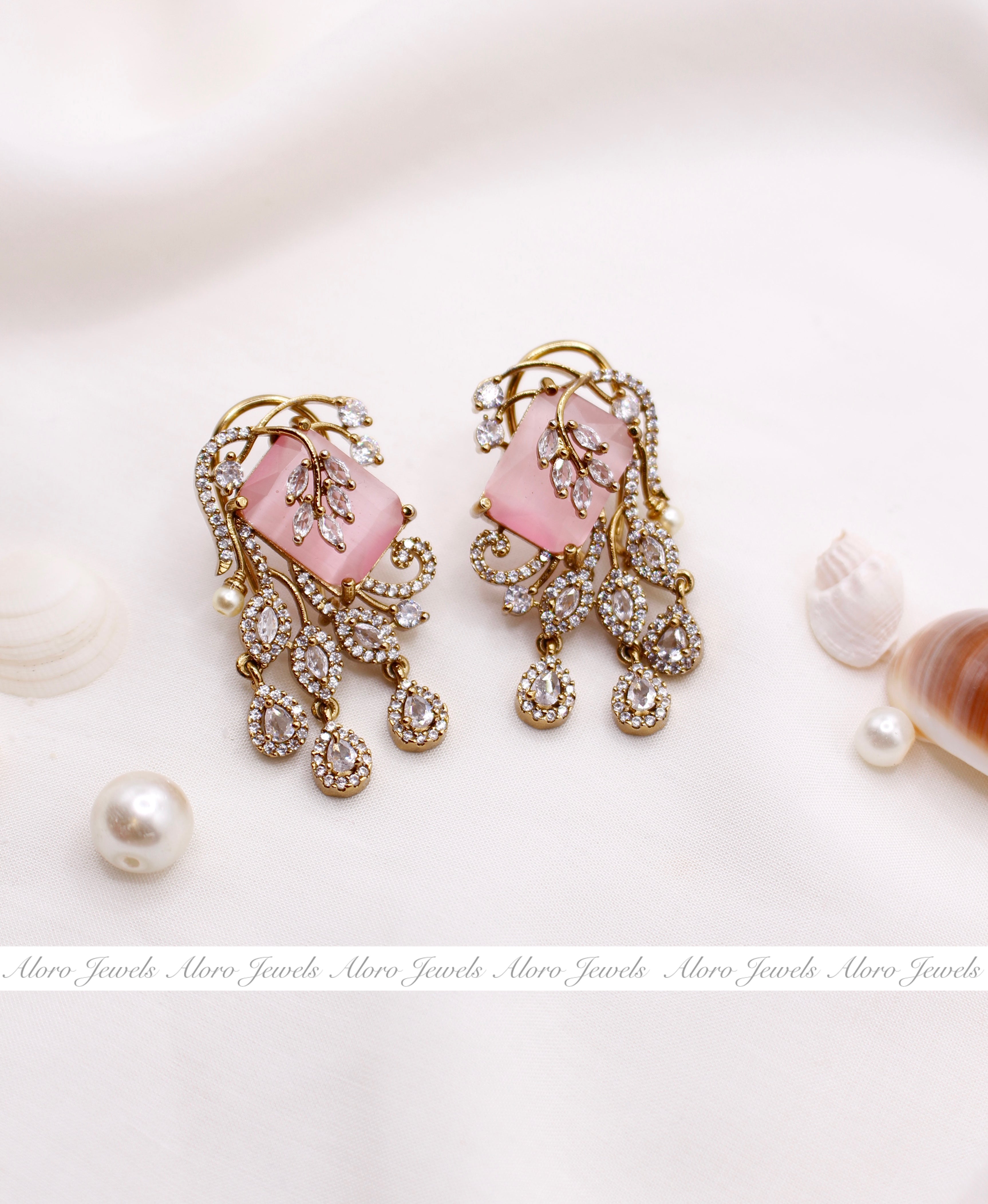Designer Stud Earrings - Aloro Jewels