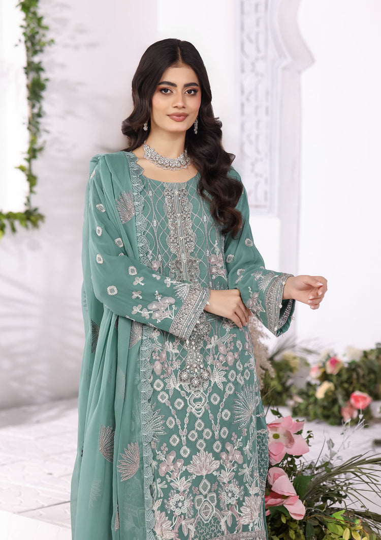 Talia BN-1077 - 3 Piece Stitched Fancy Heavy Embroidered - Bint-e-Noor