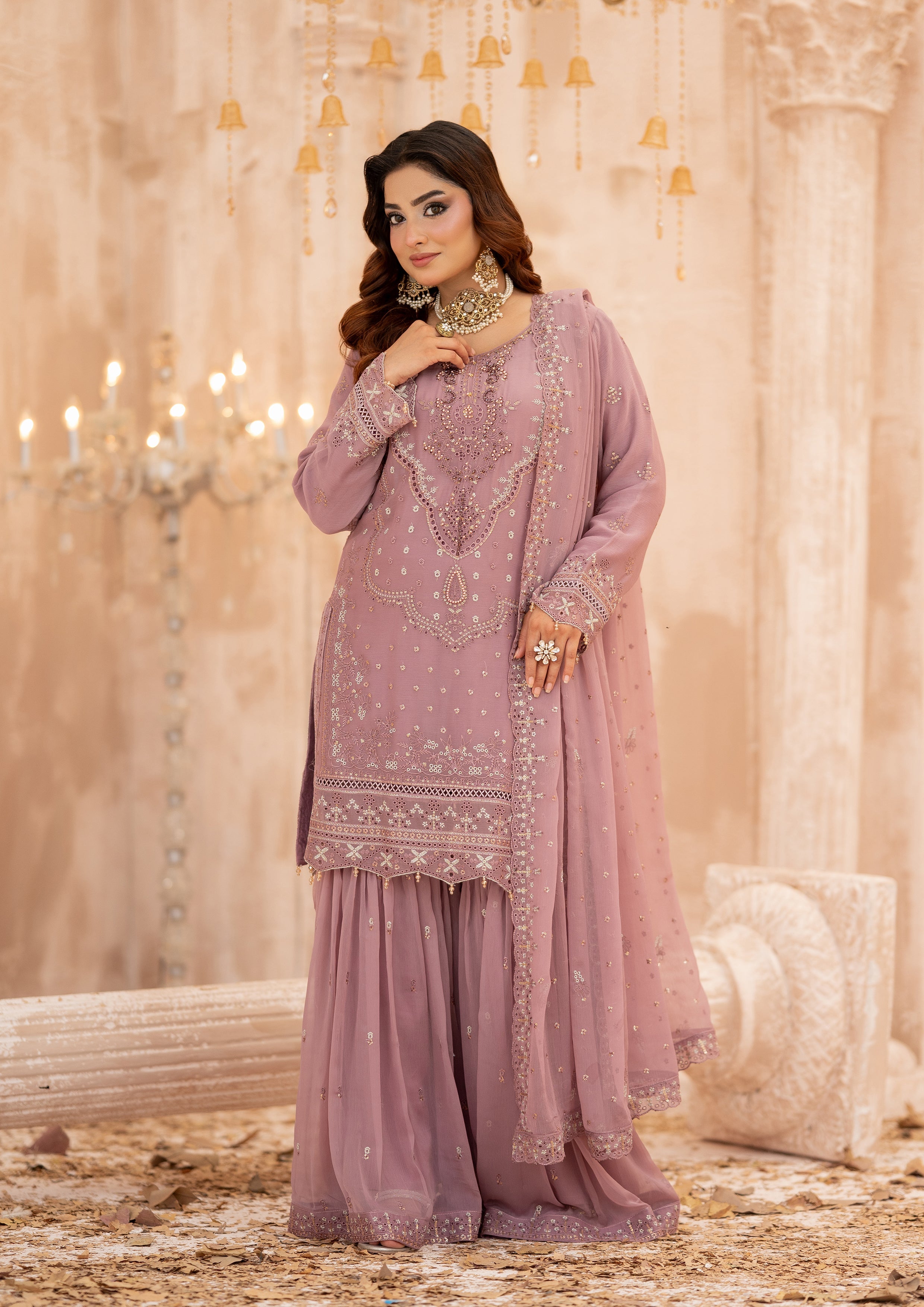 Alvina BN-1175 - 3 Piece Stitched Fancy Heavy Embroidered - Bint-e-Noor
